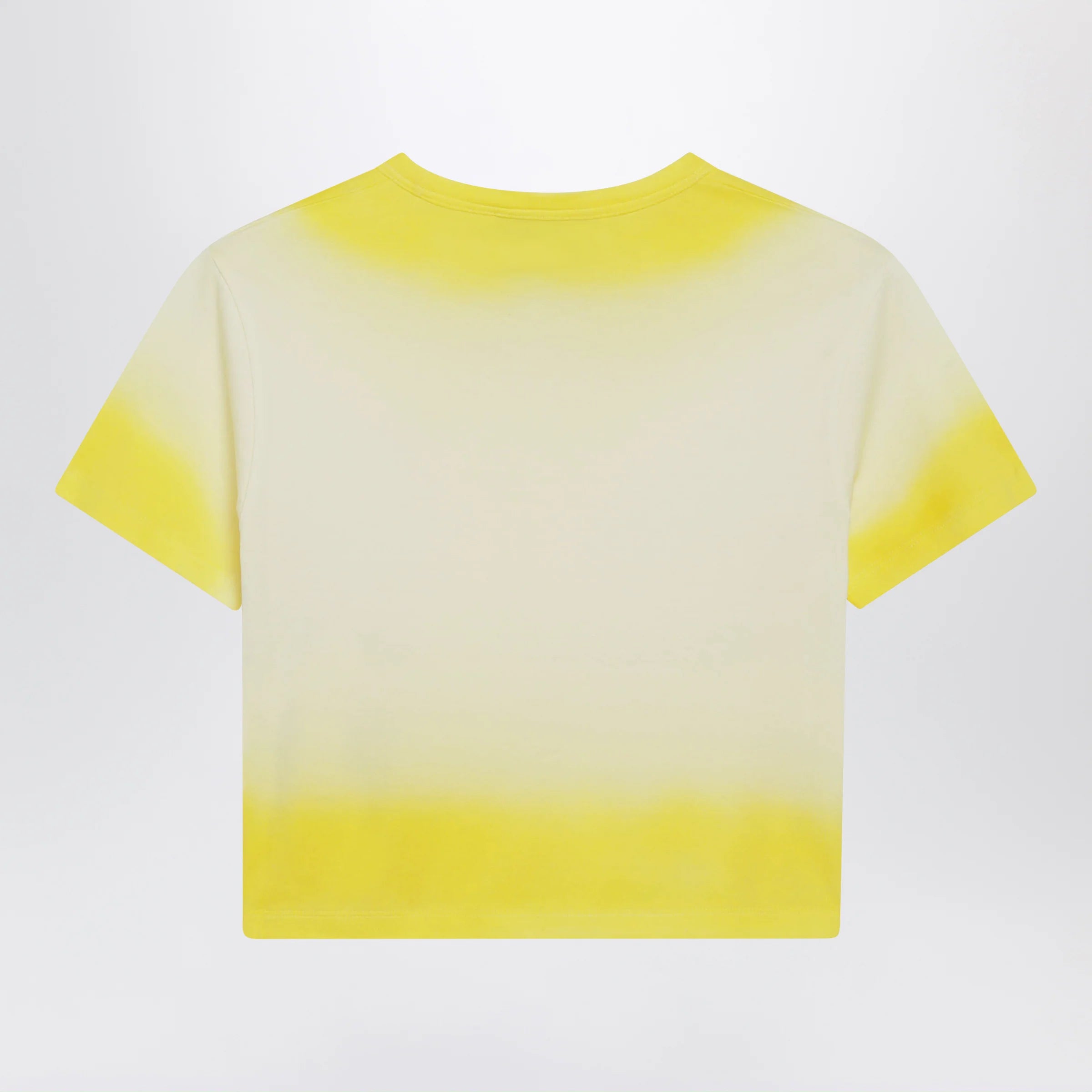 GUCCI Yellow cropped T-shirt with gradient effect