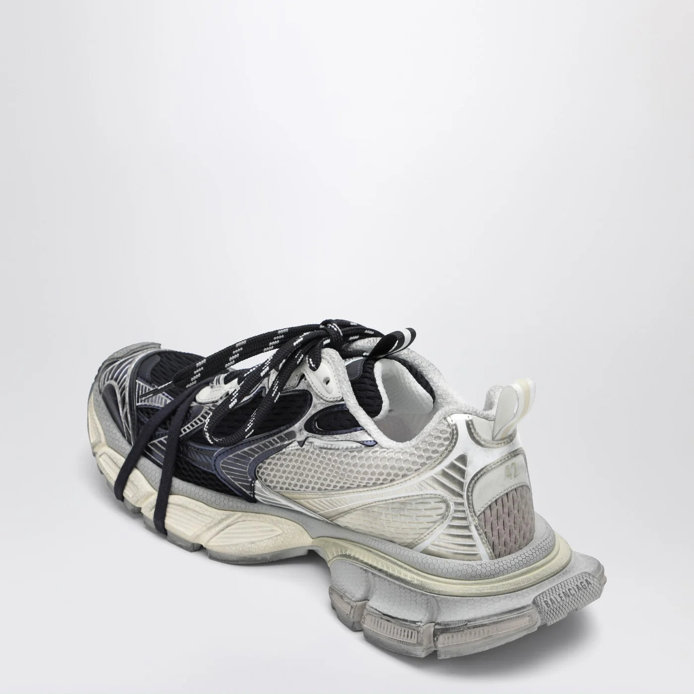 Balenciaga 3XL Split Logo Sneakers in light yellow/red/navy