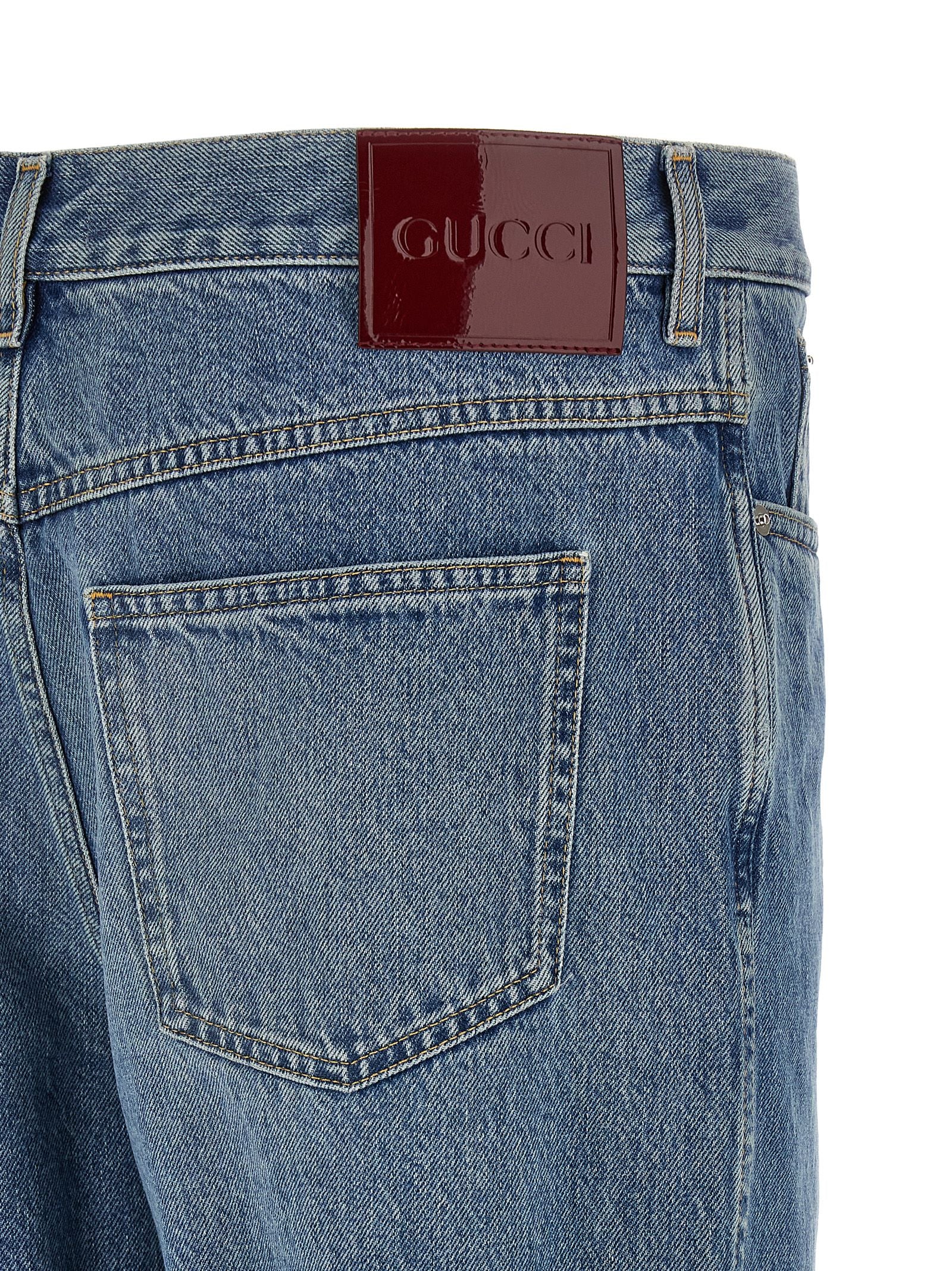 Gucci Délavé Effect Denim Jeans