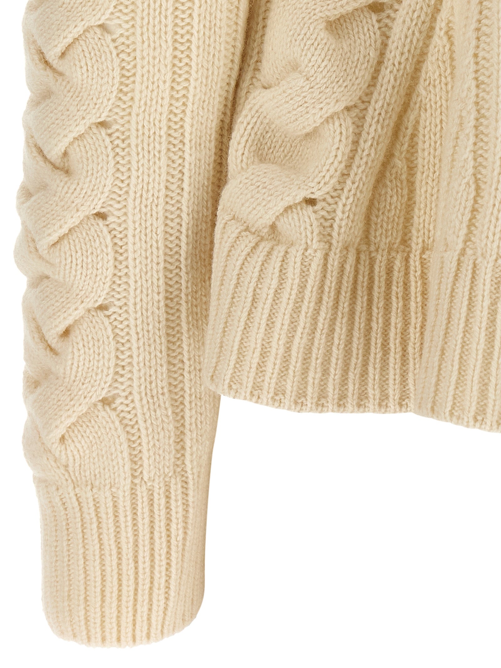 Alexander McQueen Peplum Cable Sweater