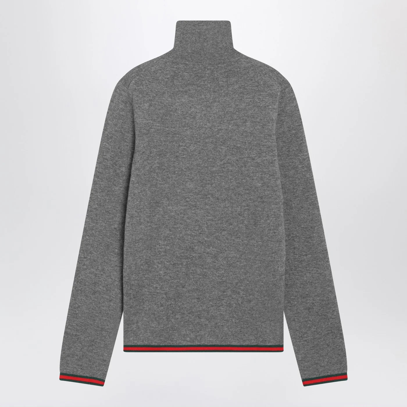 GUCCI Grey cashmere turtleneck sweater