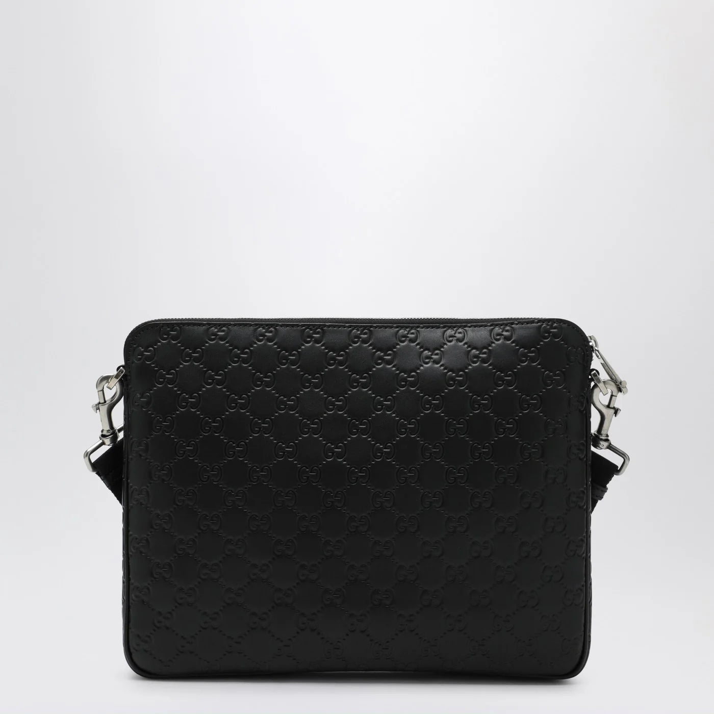 GUCCI Medium black GG Emblem shoulder bag