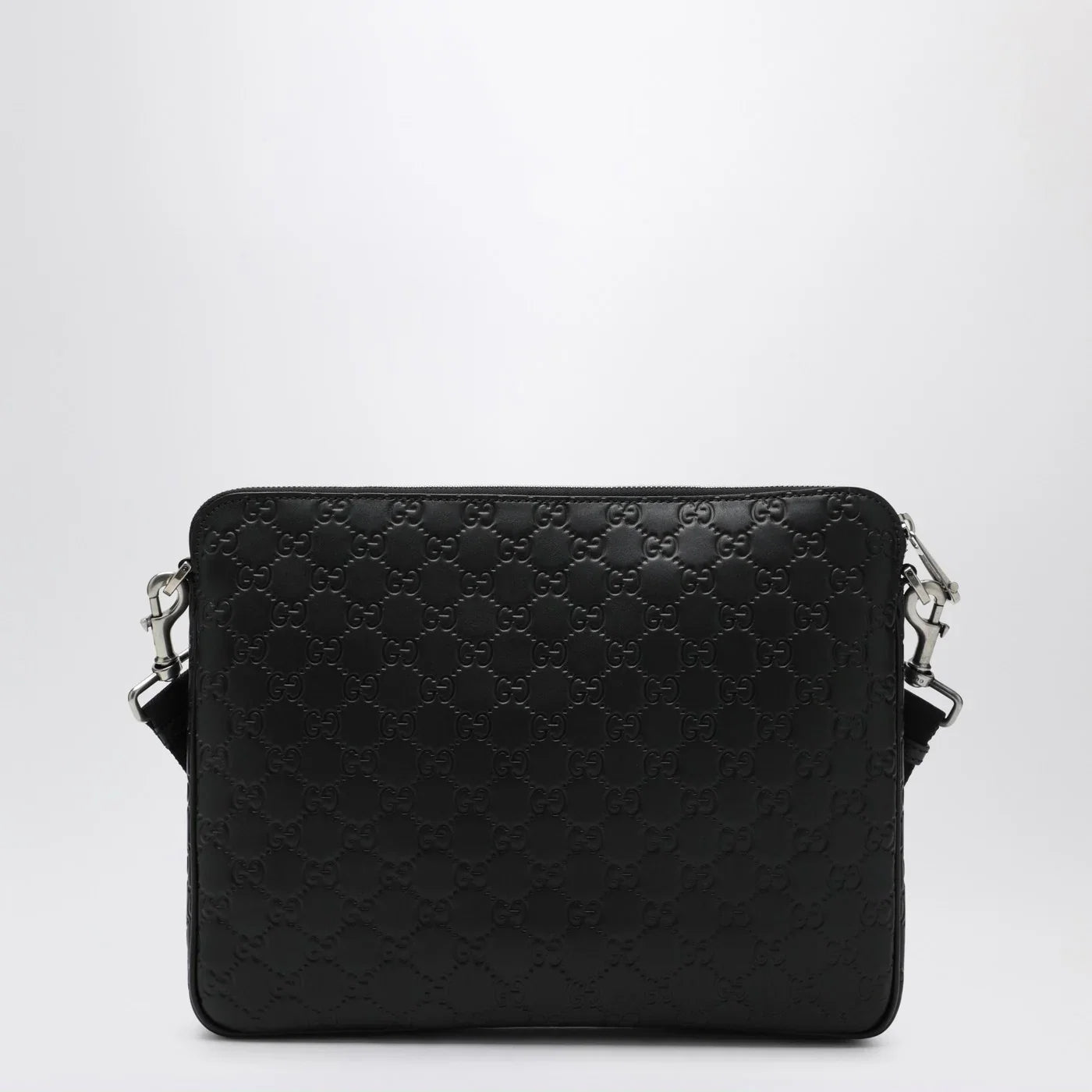 GUCCI Medium black GG Emblem shoulder bag