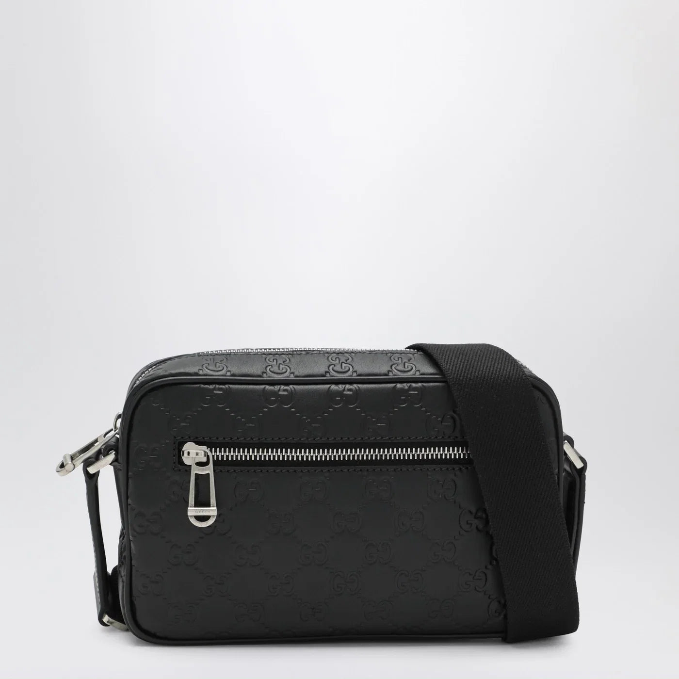 GUCCI Small black GG Emblem shoulder bag