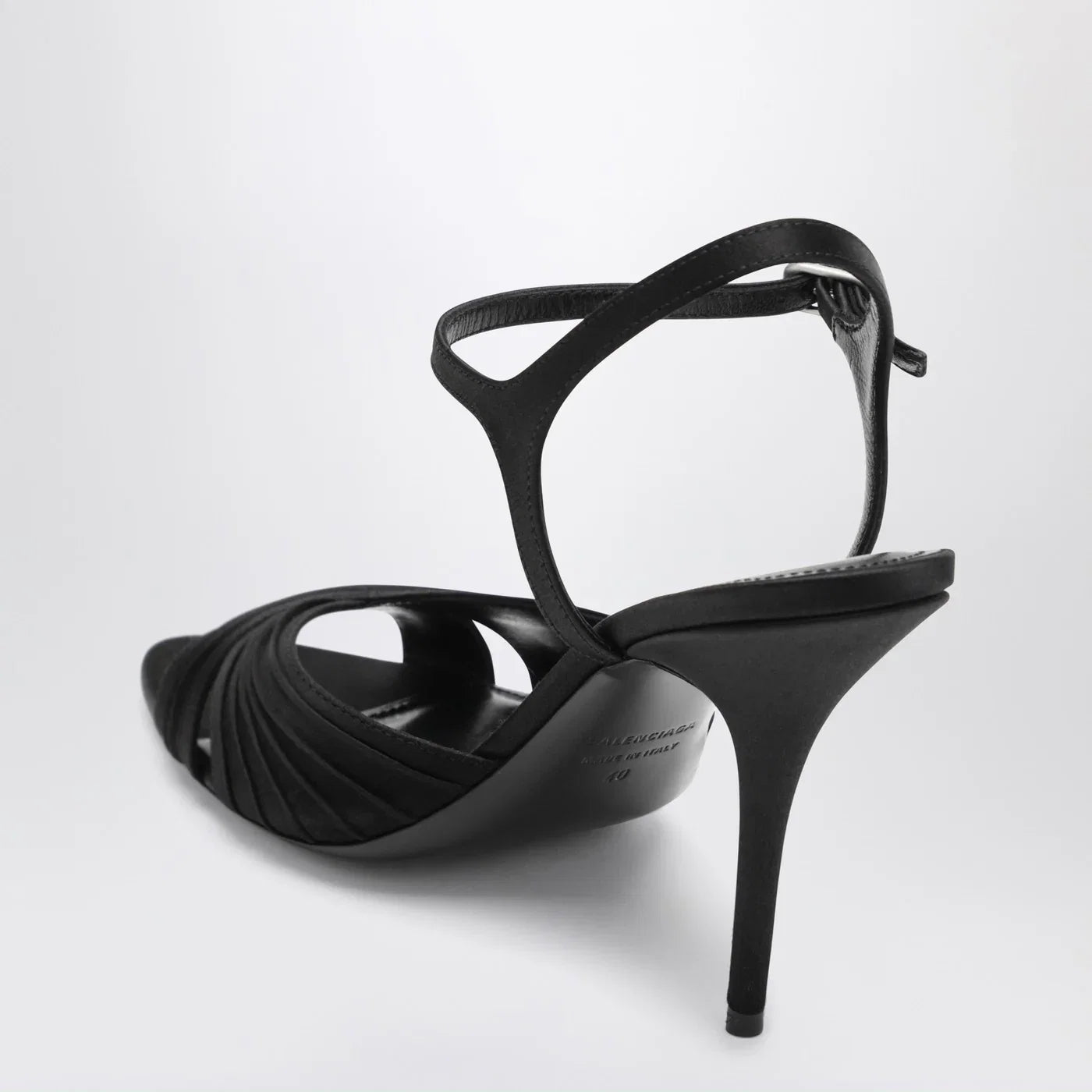 Balenciaga Black Dynastie satin sandals