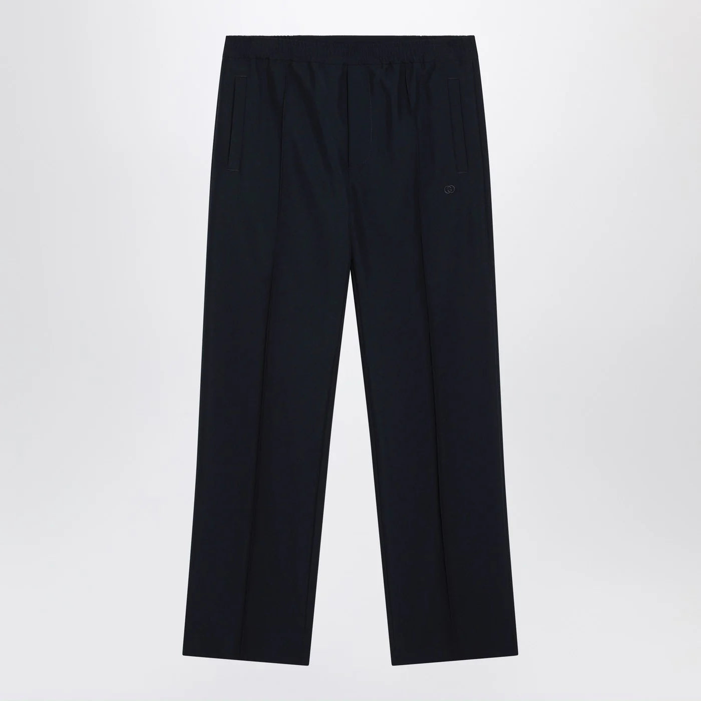 GUCCI Midnight blue technical panama trousers