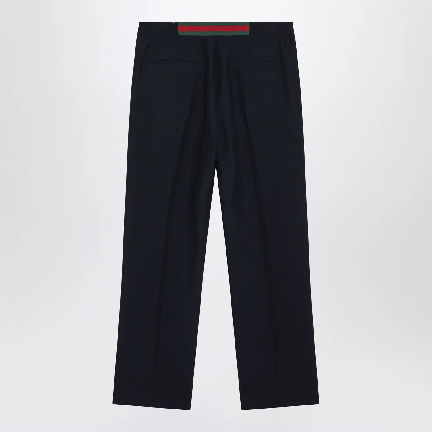 GUCCI Midnight blue technical panama trousers
