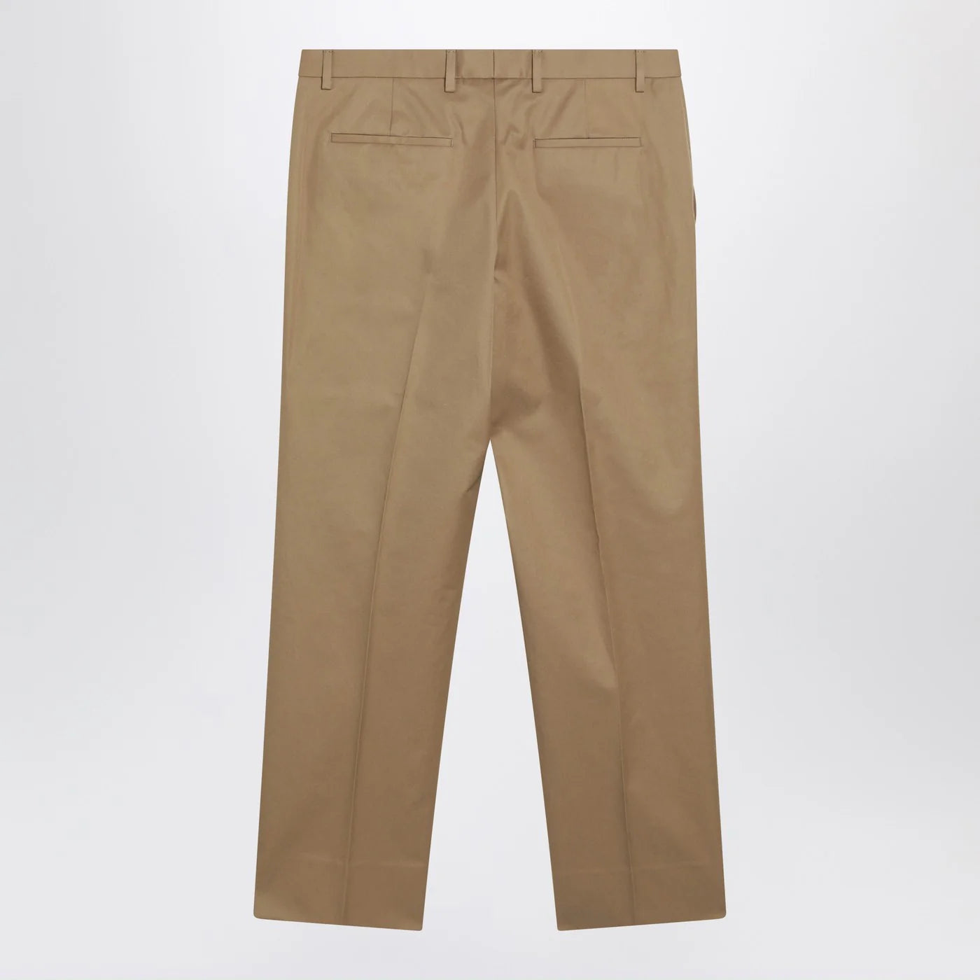 GUCCI Beige cotton trousers with Web detail