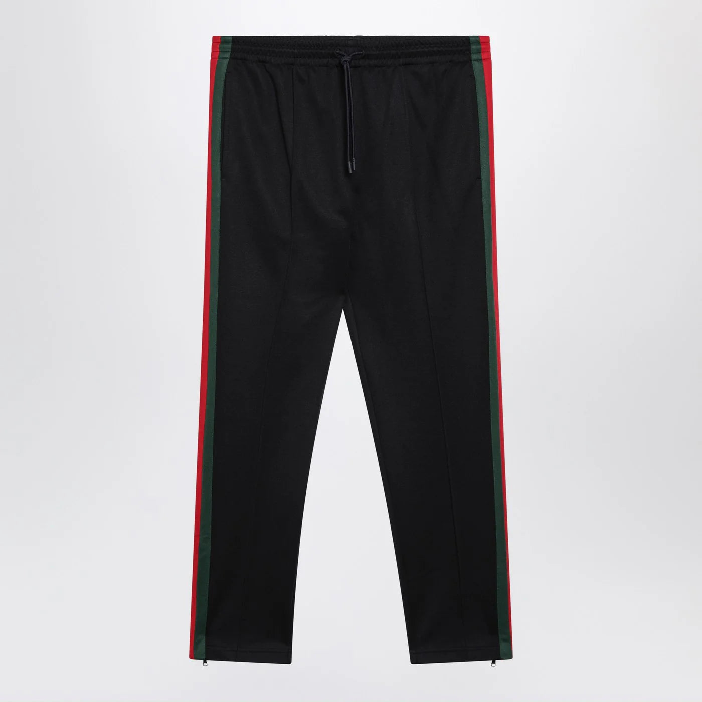 GUCCI Dark blue technical jersey track pants