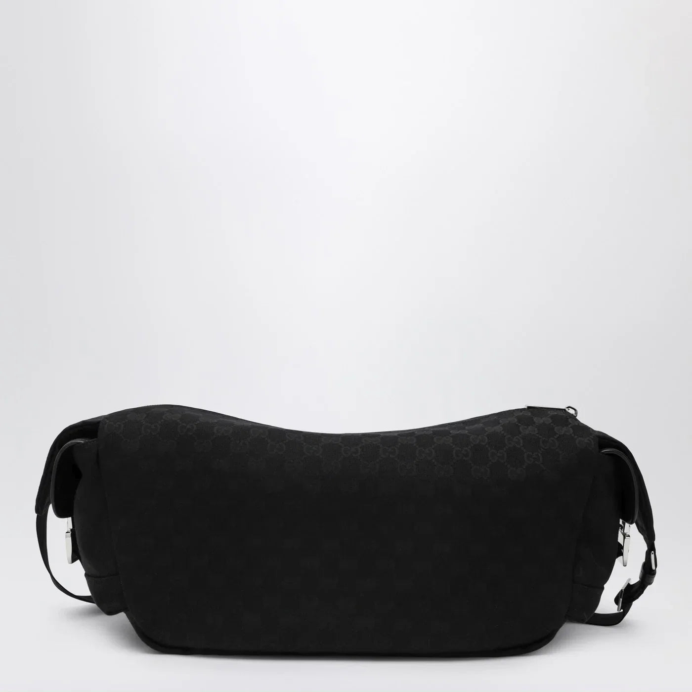 GUCCI Large black crossbody bag in GG fabric