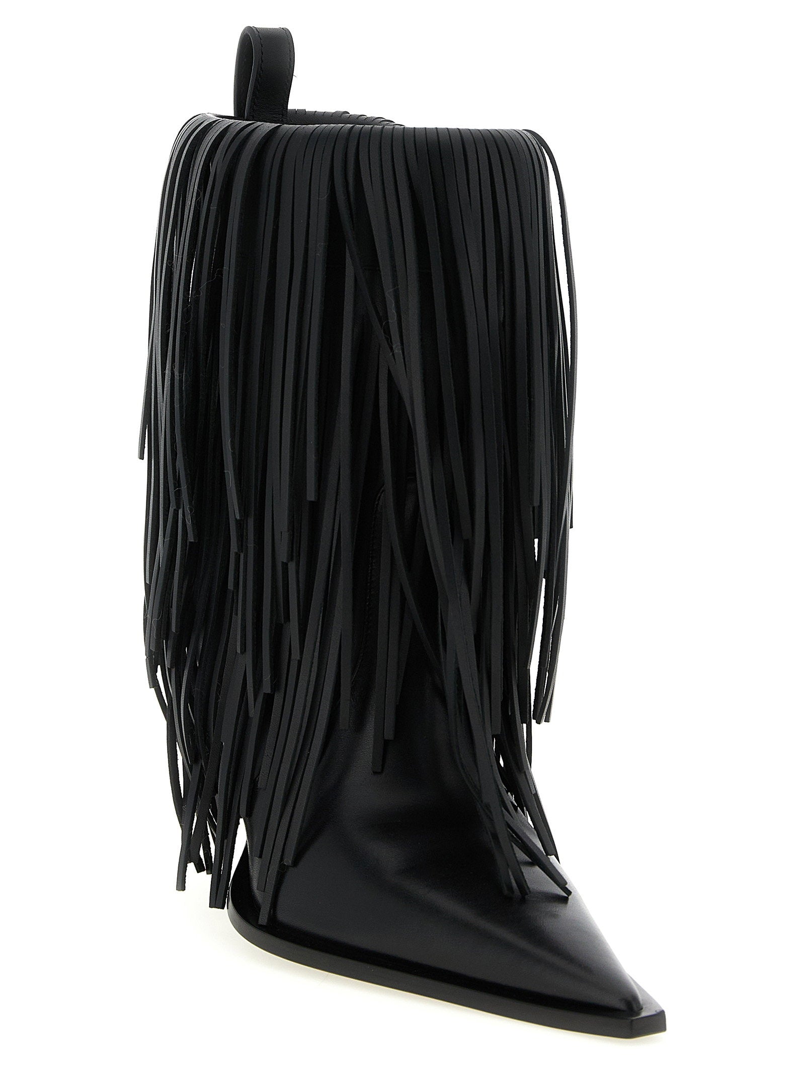 Balenciaga Avenue Fringe Ankle Boots
