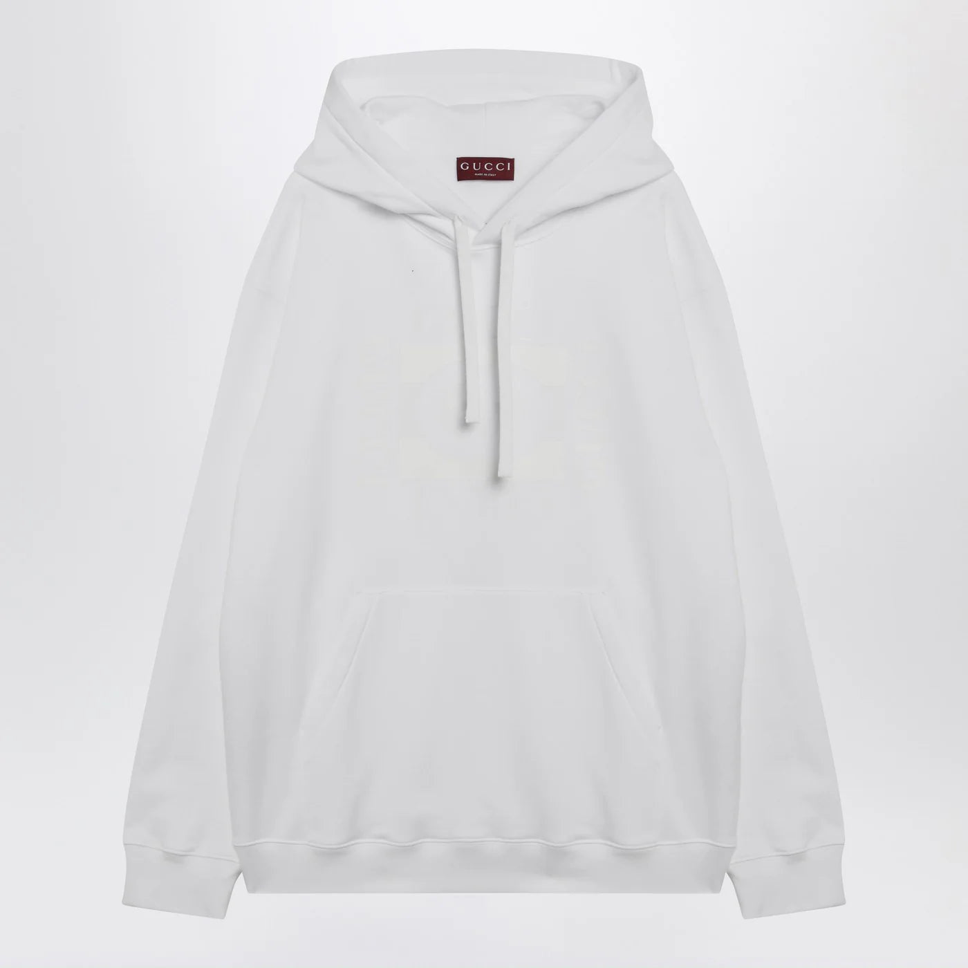 GUCCI White cotton sweatshirt with logo print