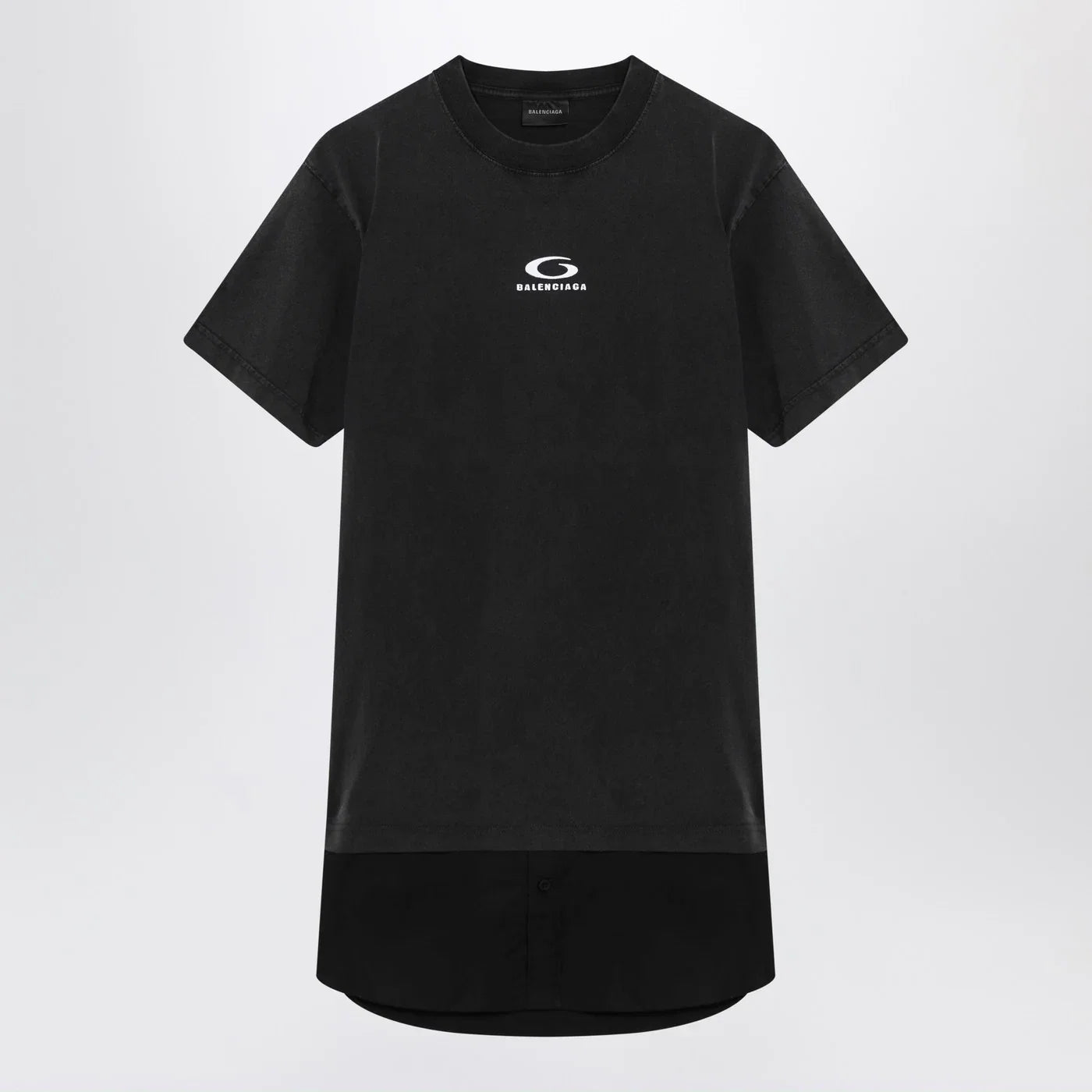 Balenciaga Black washed Loop Sports Icon mini dress
