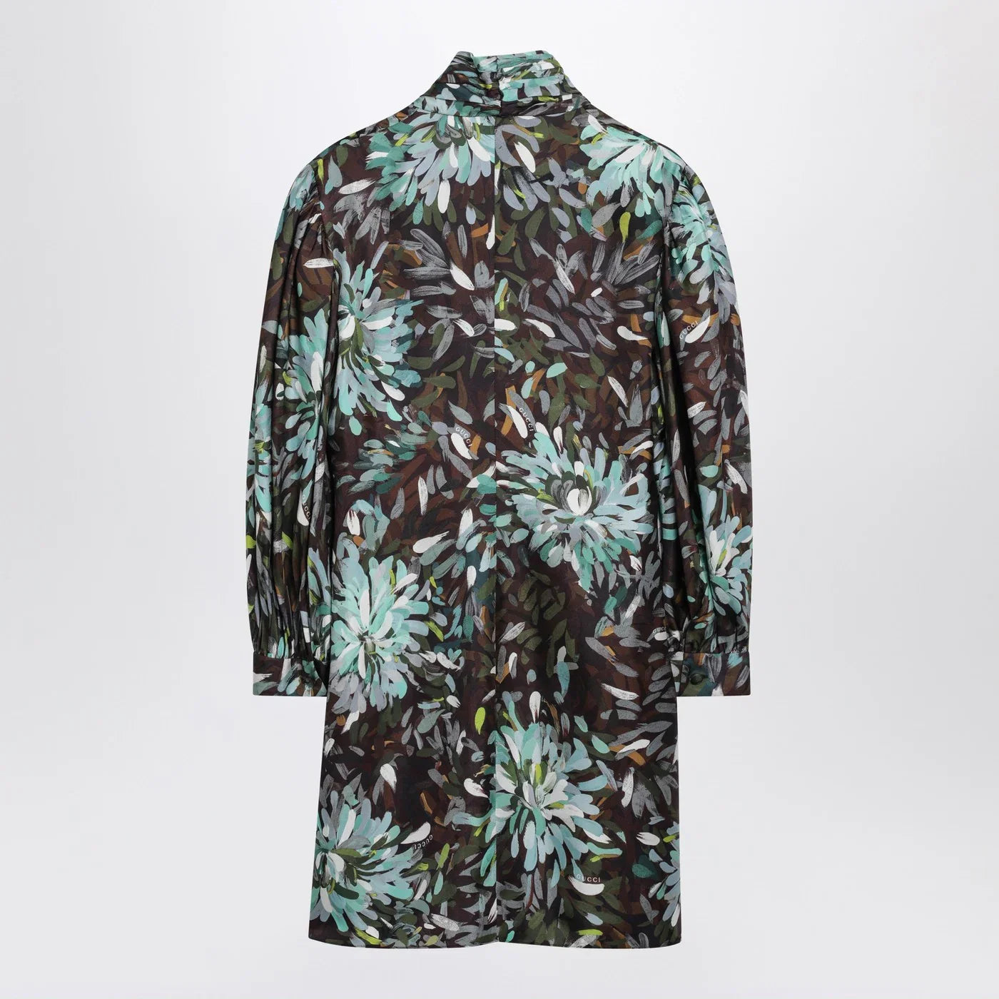 GUCCI Printed silk twill dress