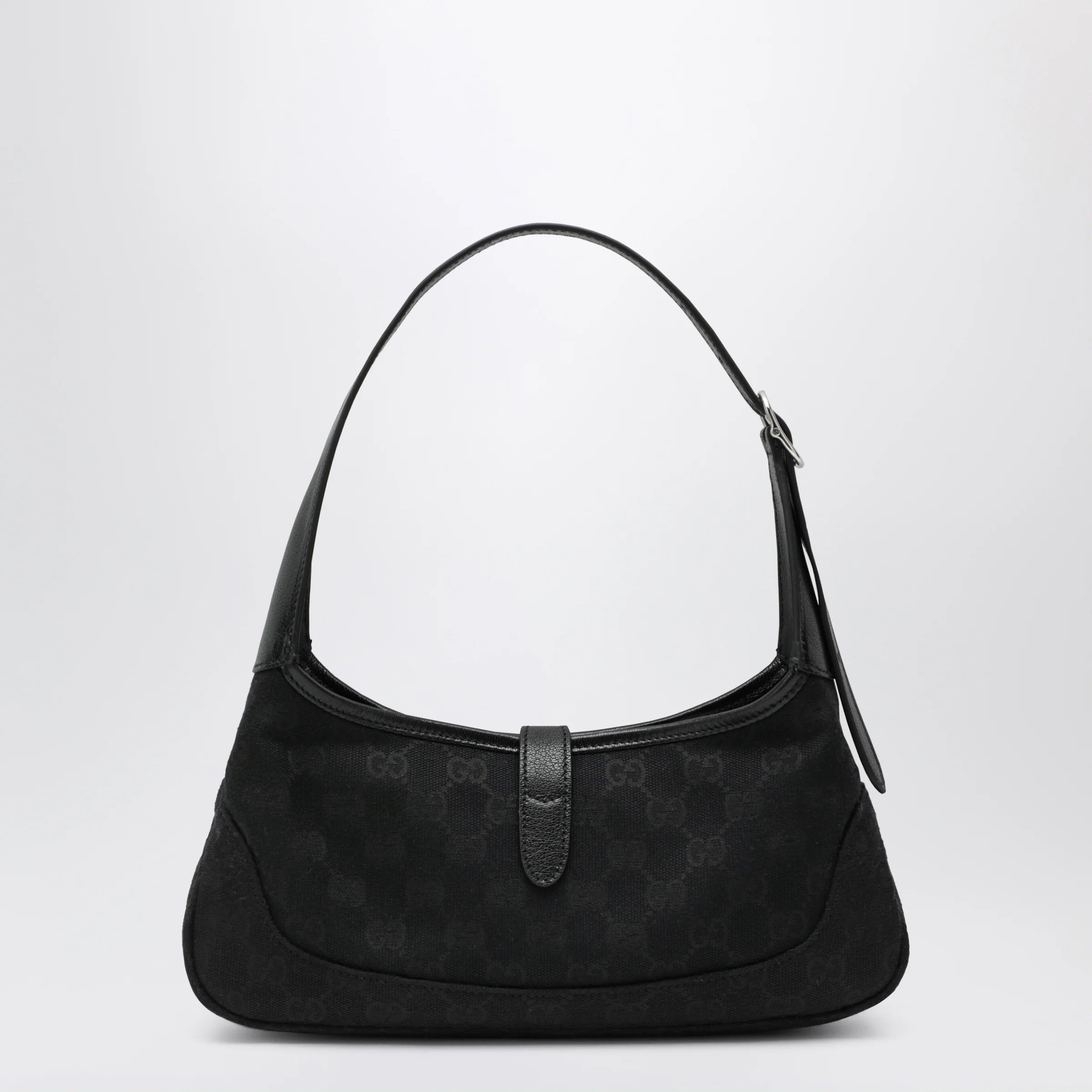 GUCCI Small Jackie Slim Bag In Black GG Fabric
