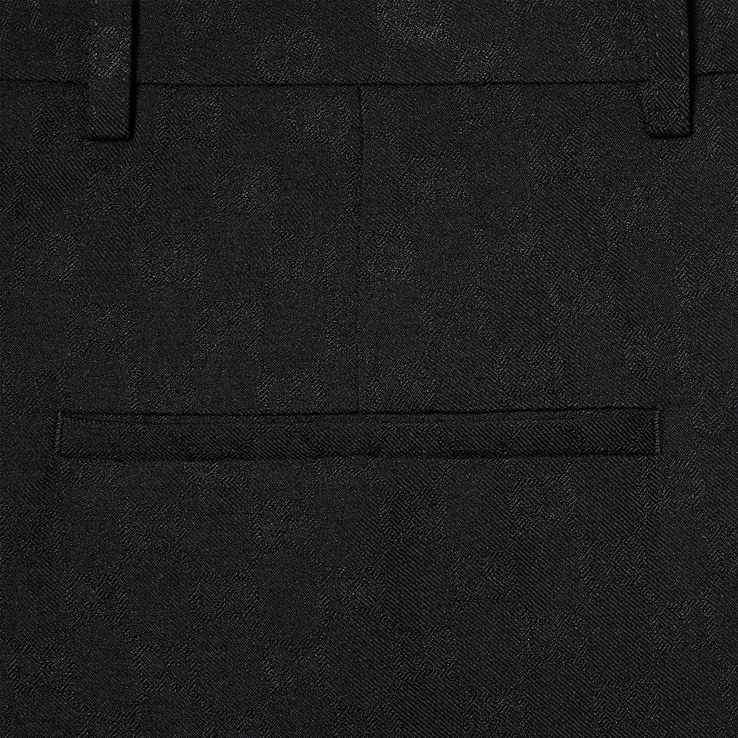 GUCCI Black Wool Trousers With GG Pattern