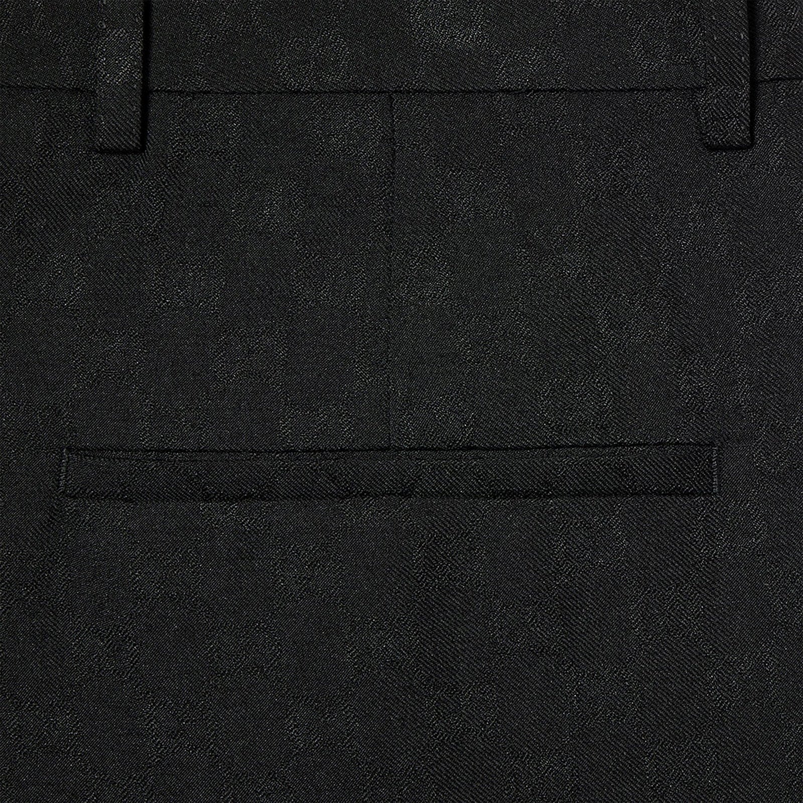 GUCCI Black Wool Trousers With GG Pattern