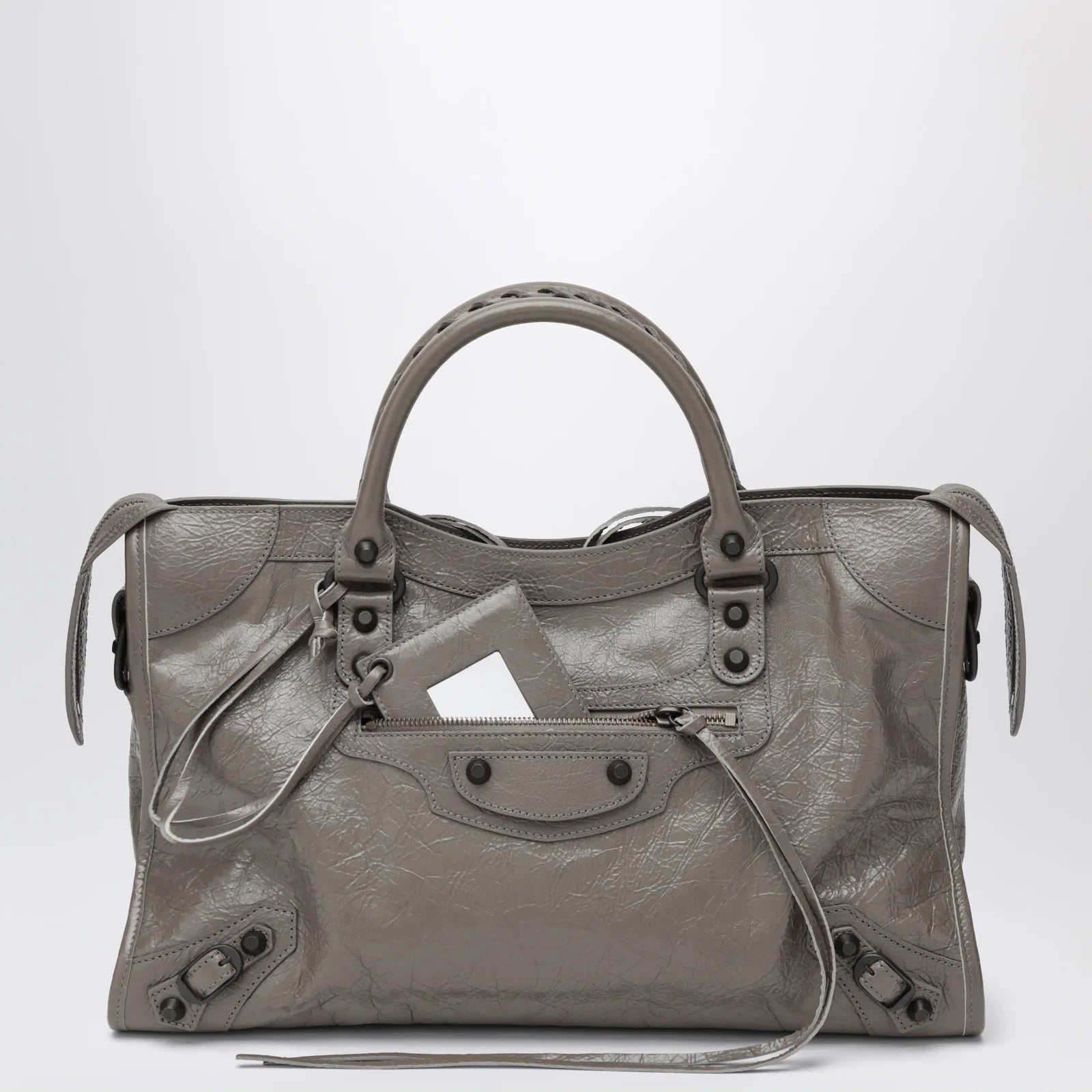 Balenciaga Le City medium handbag in dark walnut leather