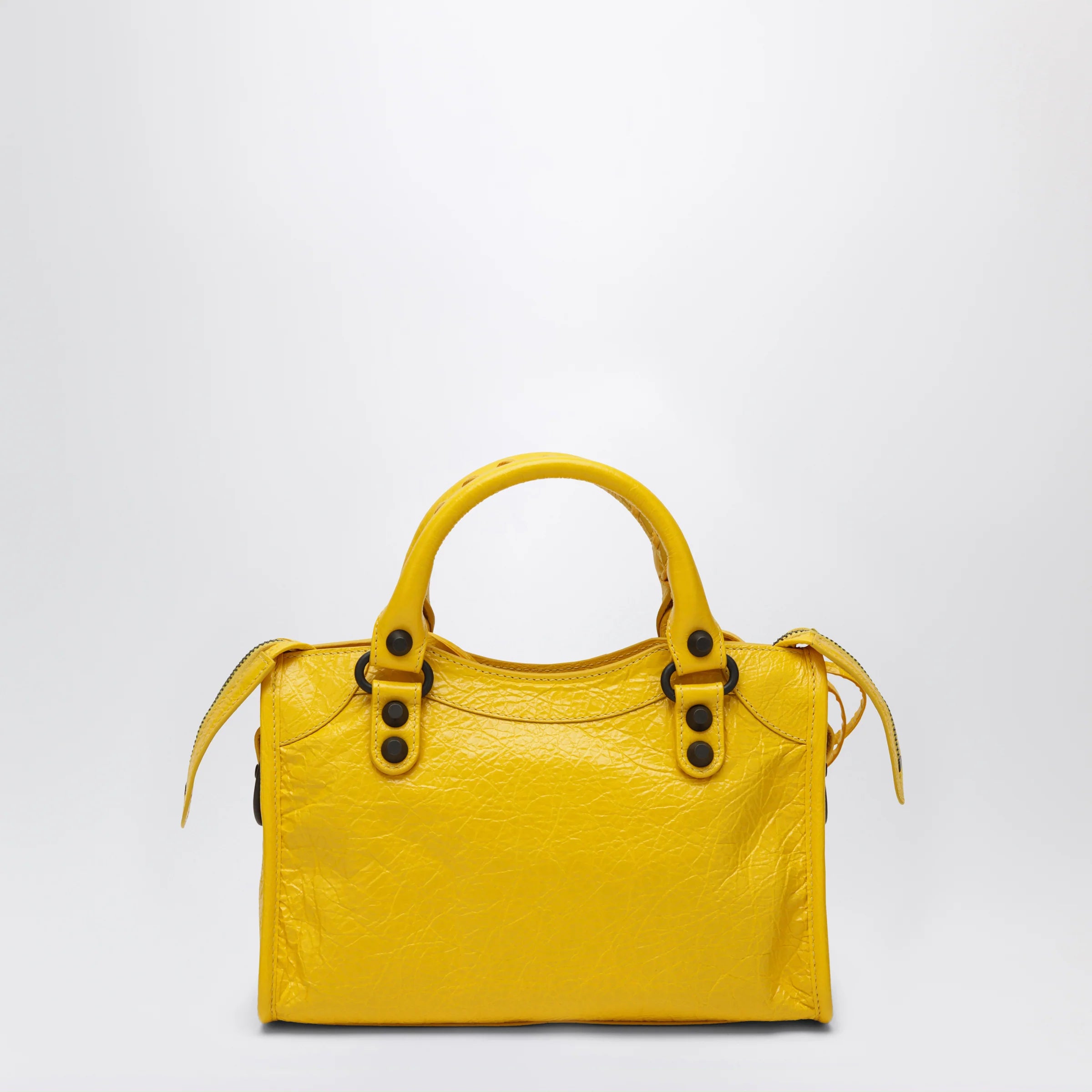 Balenciaga Le City Mini handbag in Arena lambskin yellow