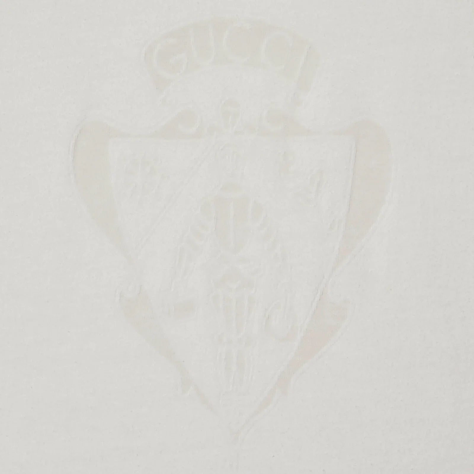 GUCCI White Cotton T-Shirt With Logo Crest