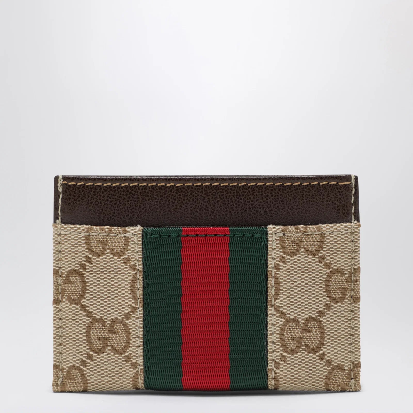 GUCCI GG canvas card holder with Horsebit detail