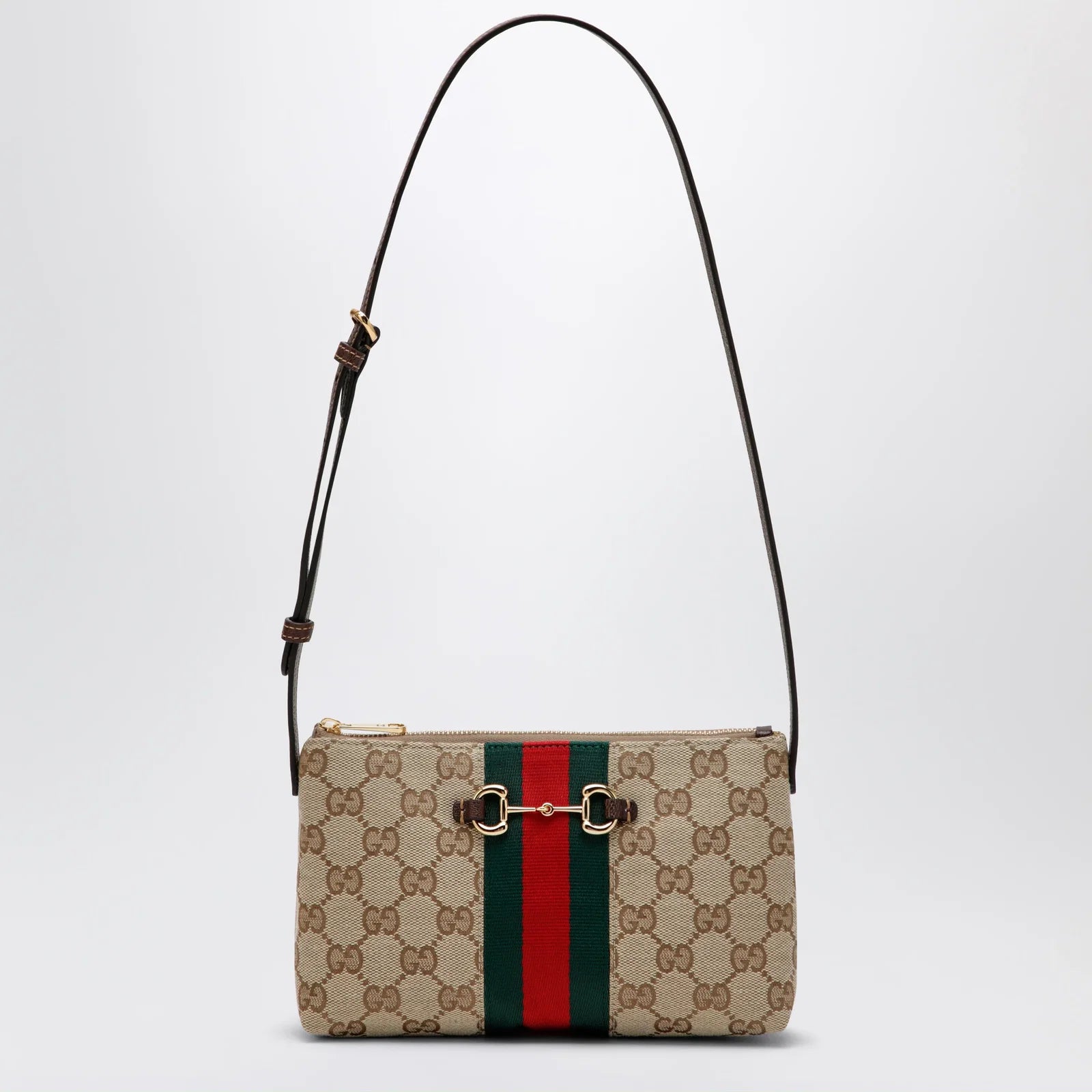 GUCCI GG fabric shoulder bag in sand color
