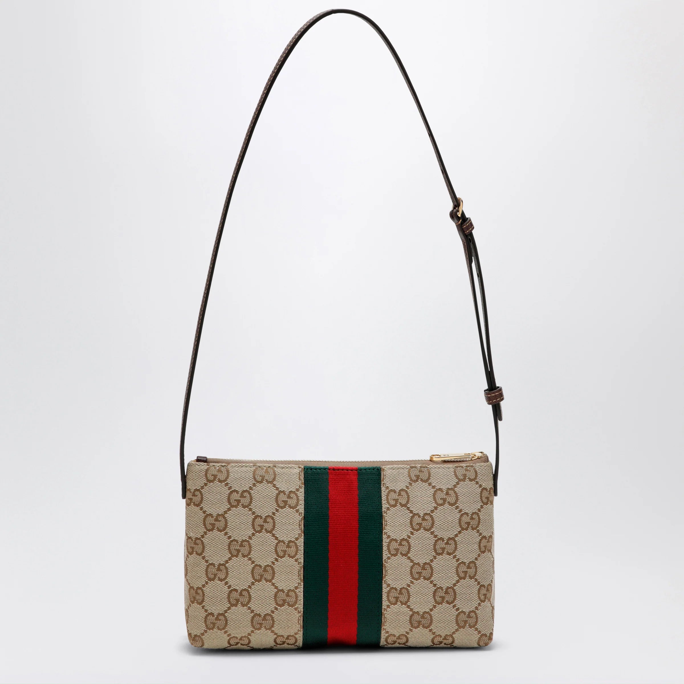 GUCCI GG fabric shoulder bag in sand color