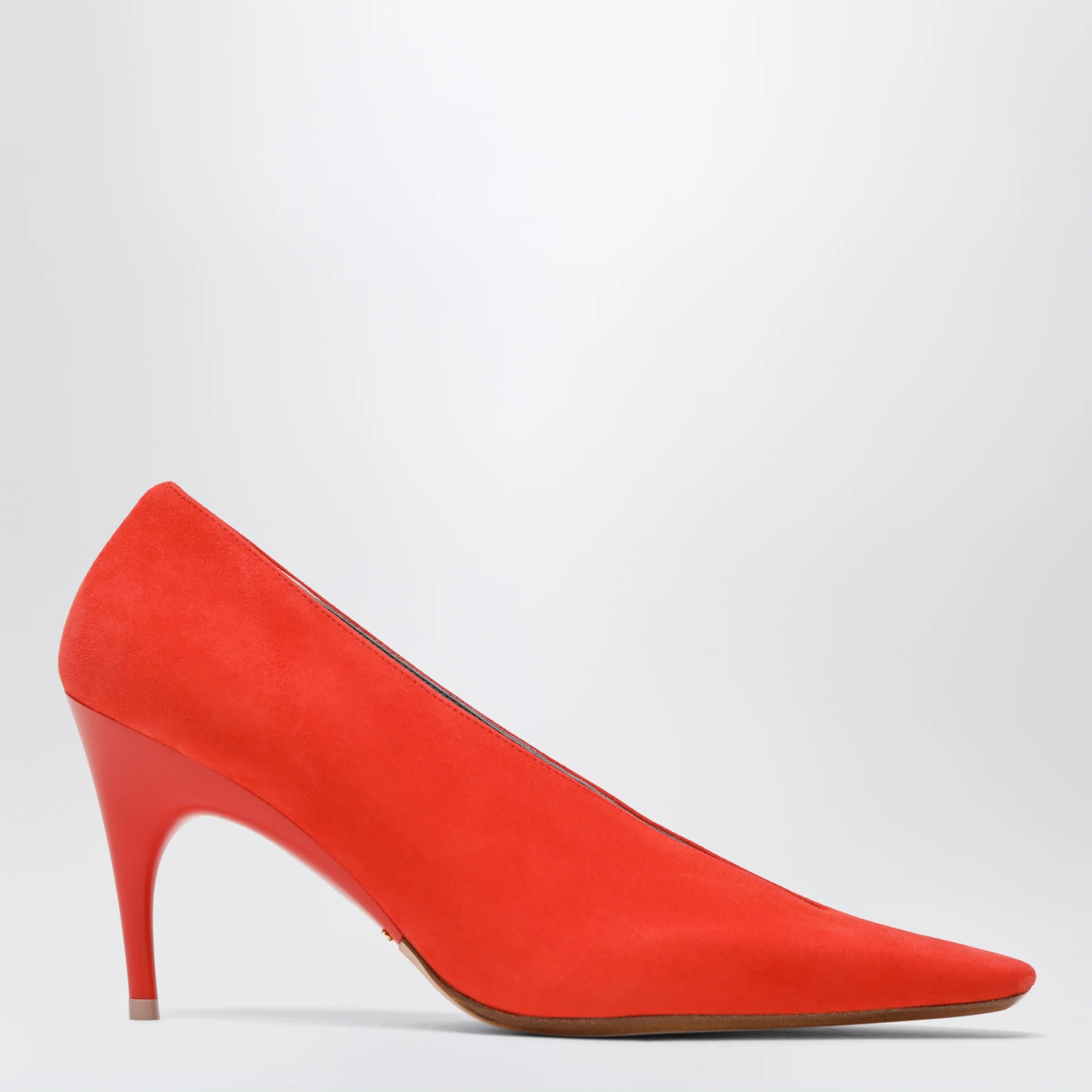 Balenciaga Duchesse 90 mm suede goatskin pumps in tangerine