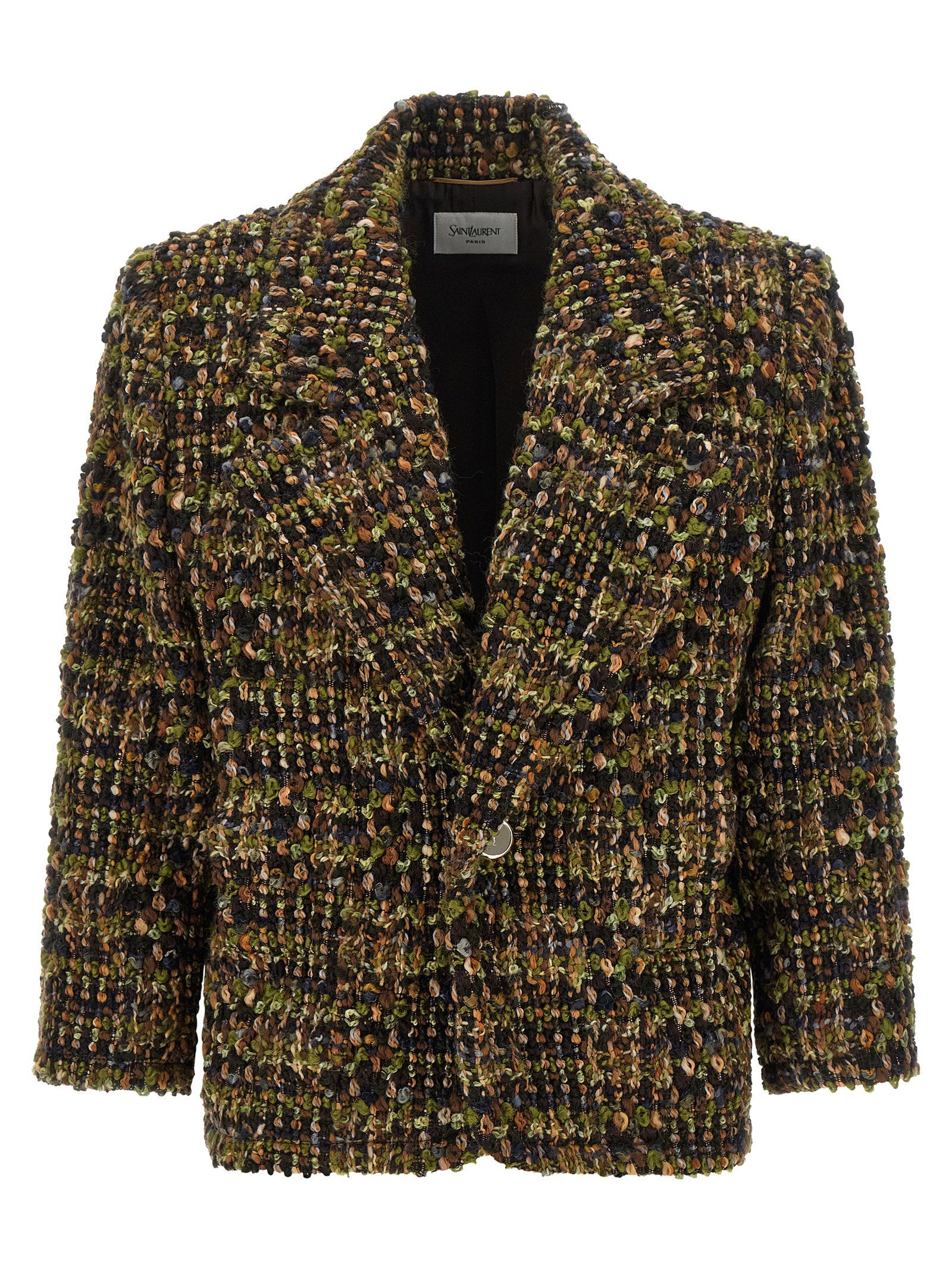 Saint Laurent Bouclé Tweed Blazer