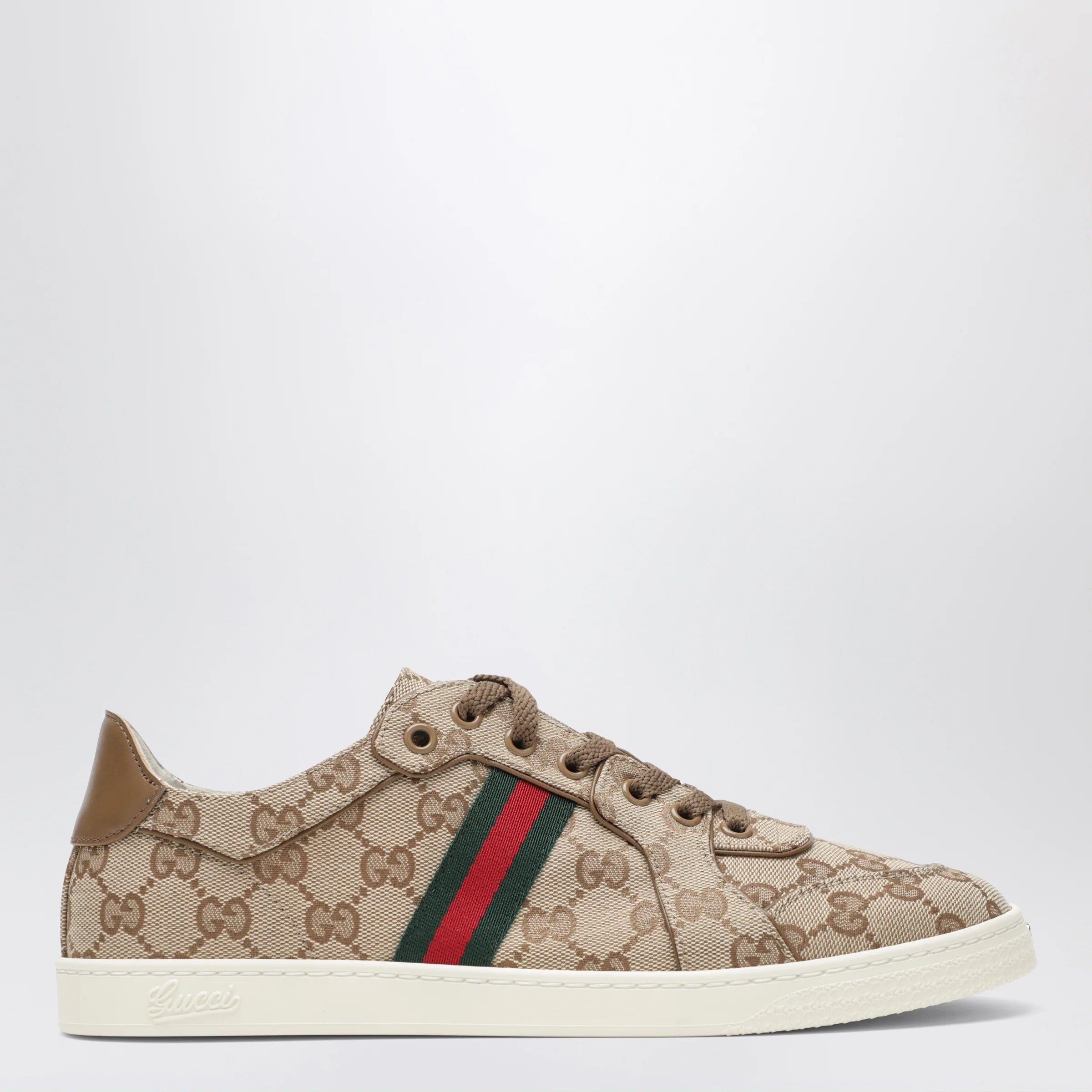 GUCCI Stretch sneakers in beige sand GG canvas