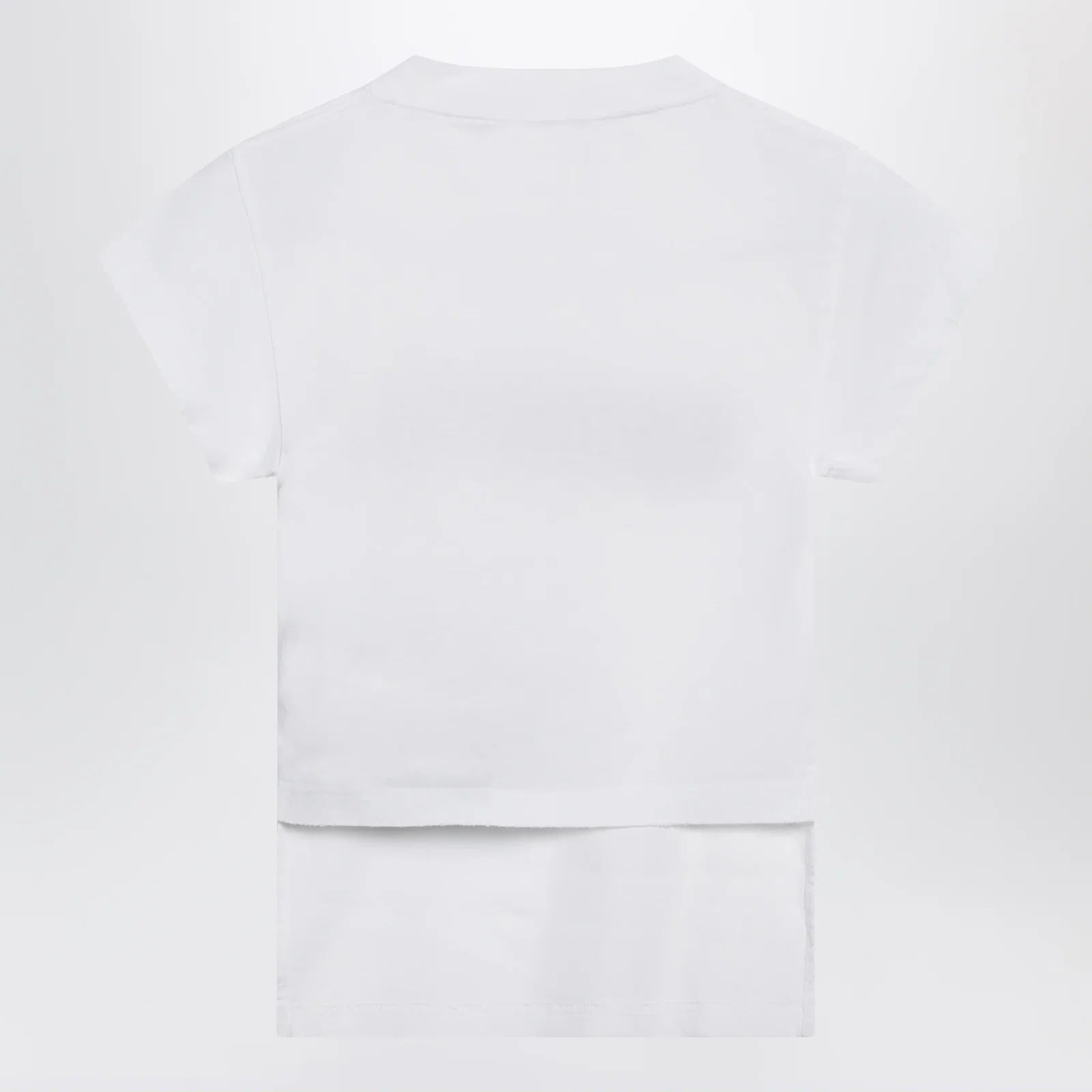 Balenciaga Messy Spray T-shirt with cut-out back in white cotton