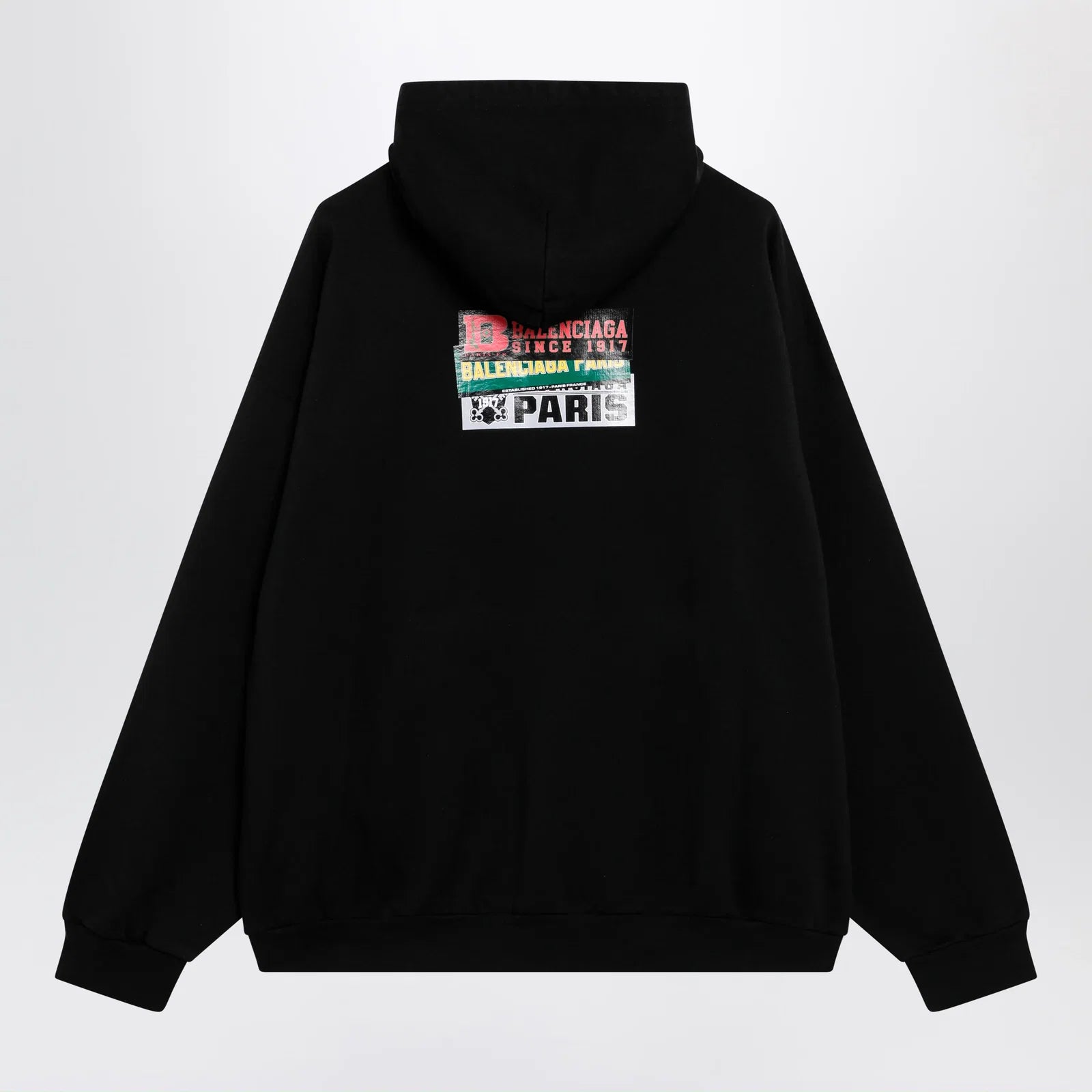 Balenciaga Black hoodie with logo print