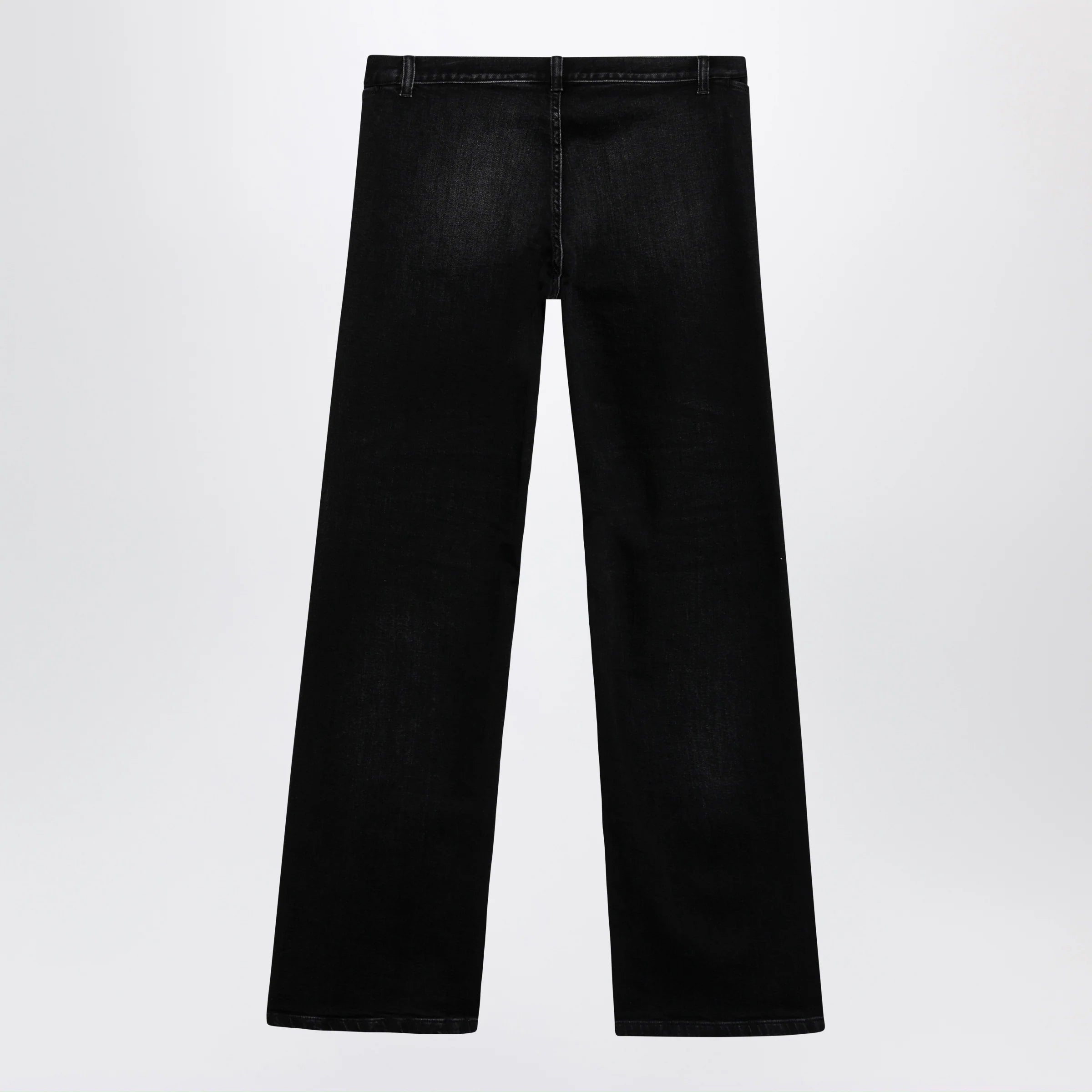 GUCCI Black stretch denim trousers with washed effect