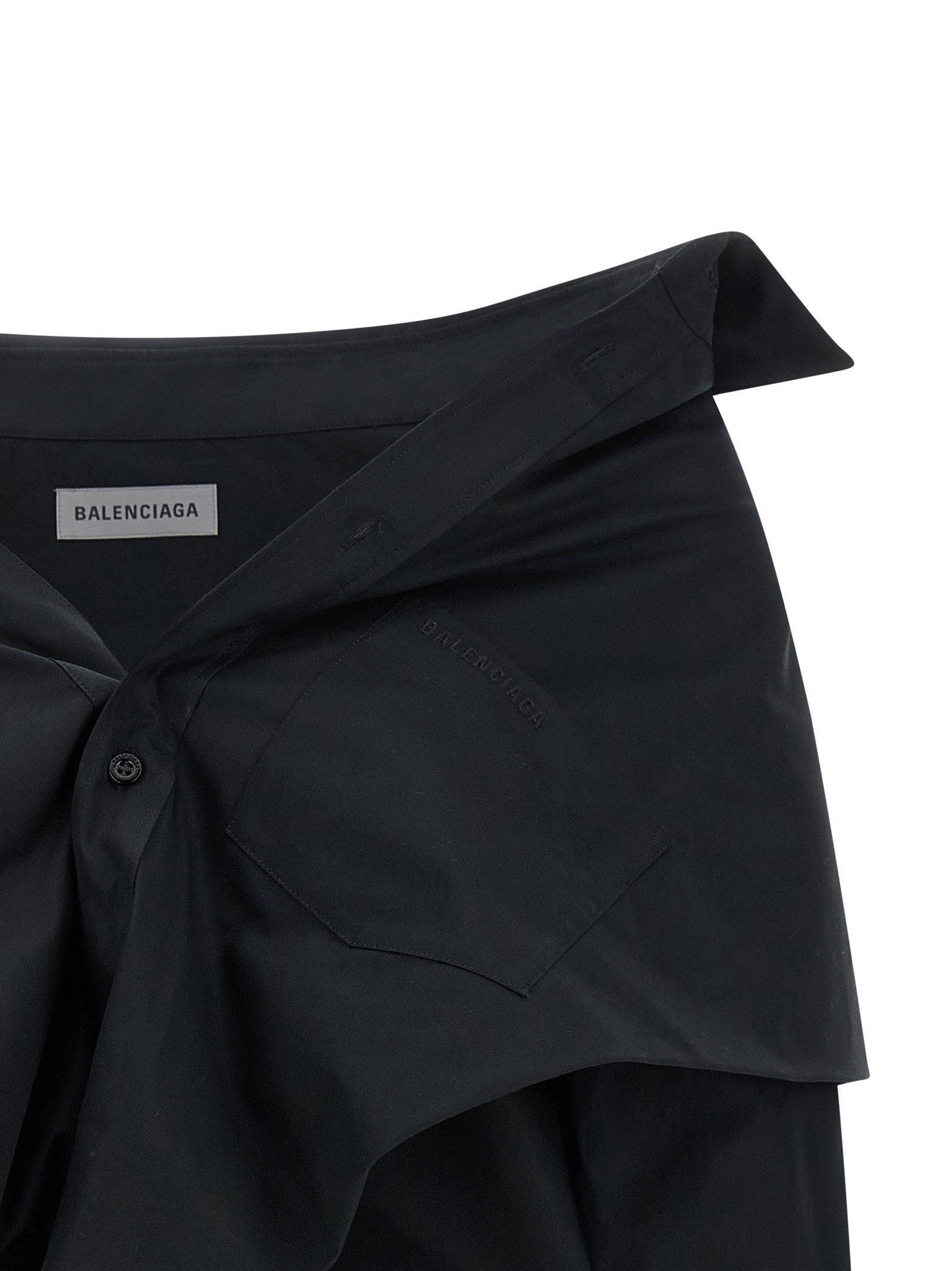 Balenciaga Crop Shirt Off The Shoulder