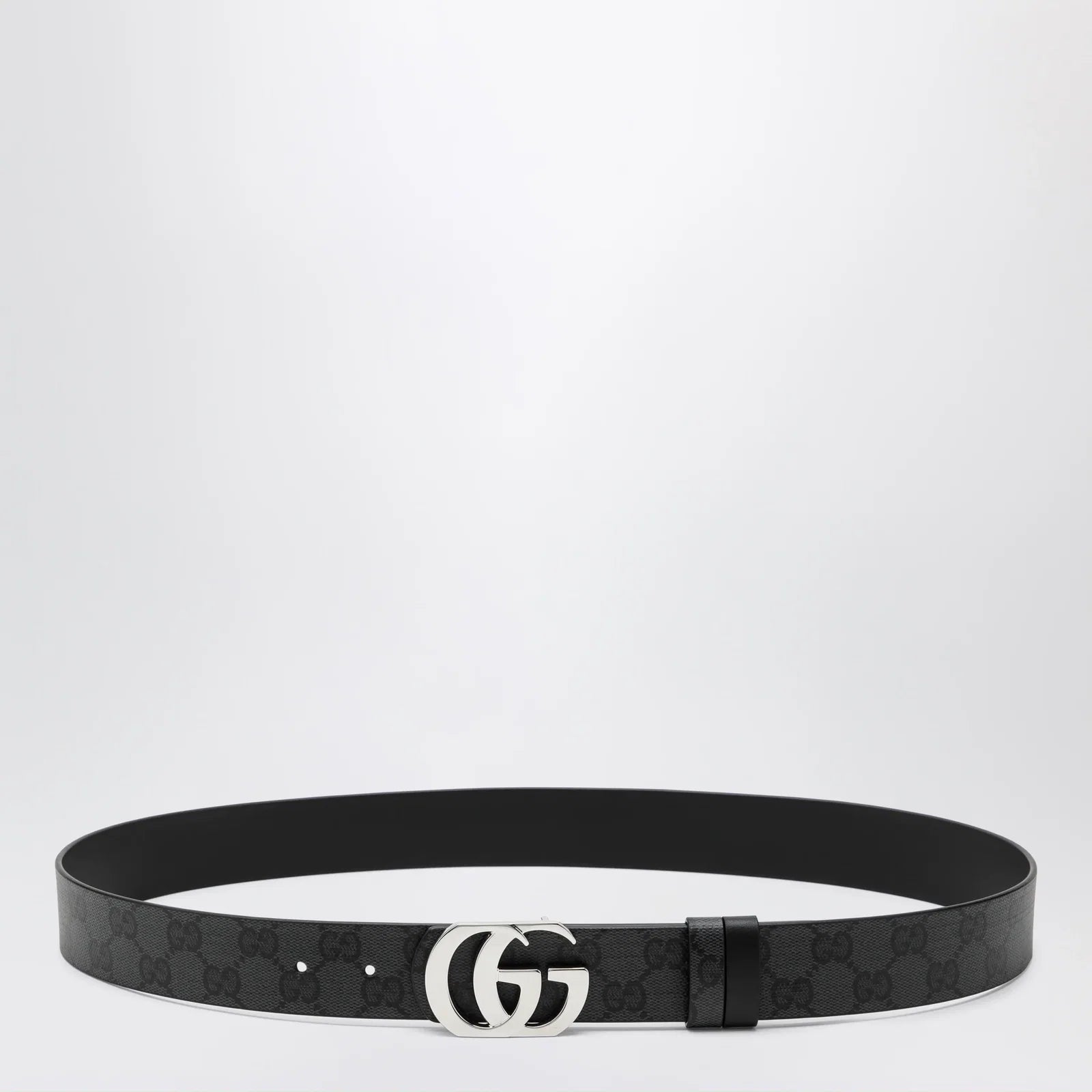 GUCCI Cut GG Marmont reversible GG canvas and leather belt, black