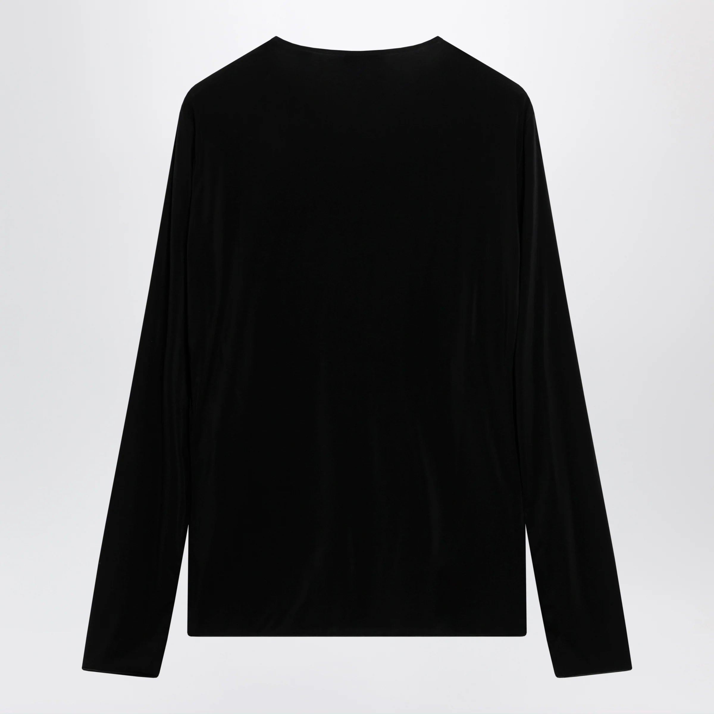 GUCCI Black crew-neck knit in viscose blend