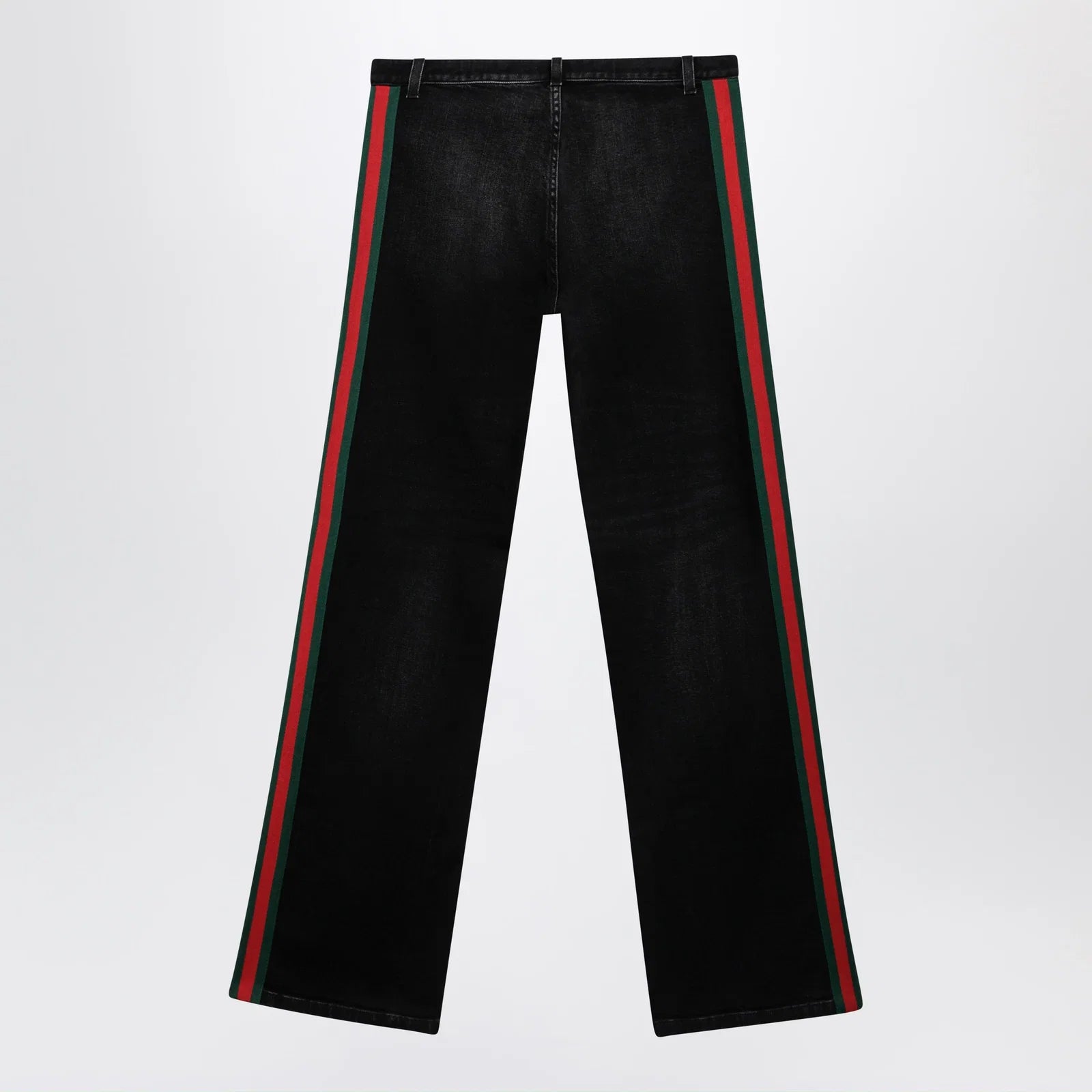 GUCCI Low-rise cotton denim jeans with Web tape in black