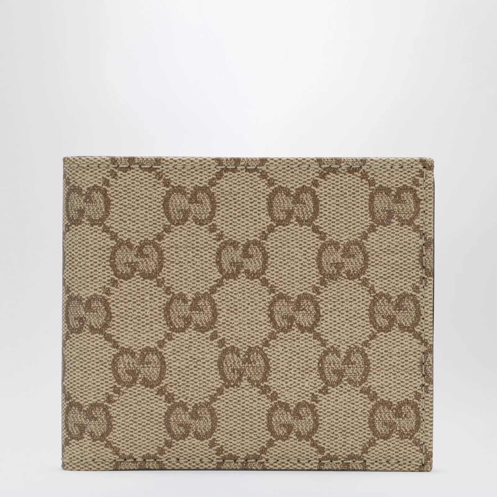 GUCCI Essence Classic bi-fold wallet in sand beige GG canvas