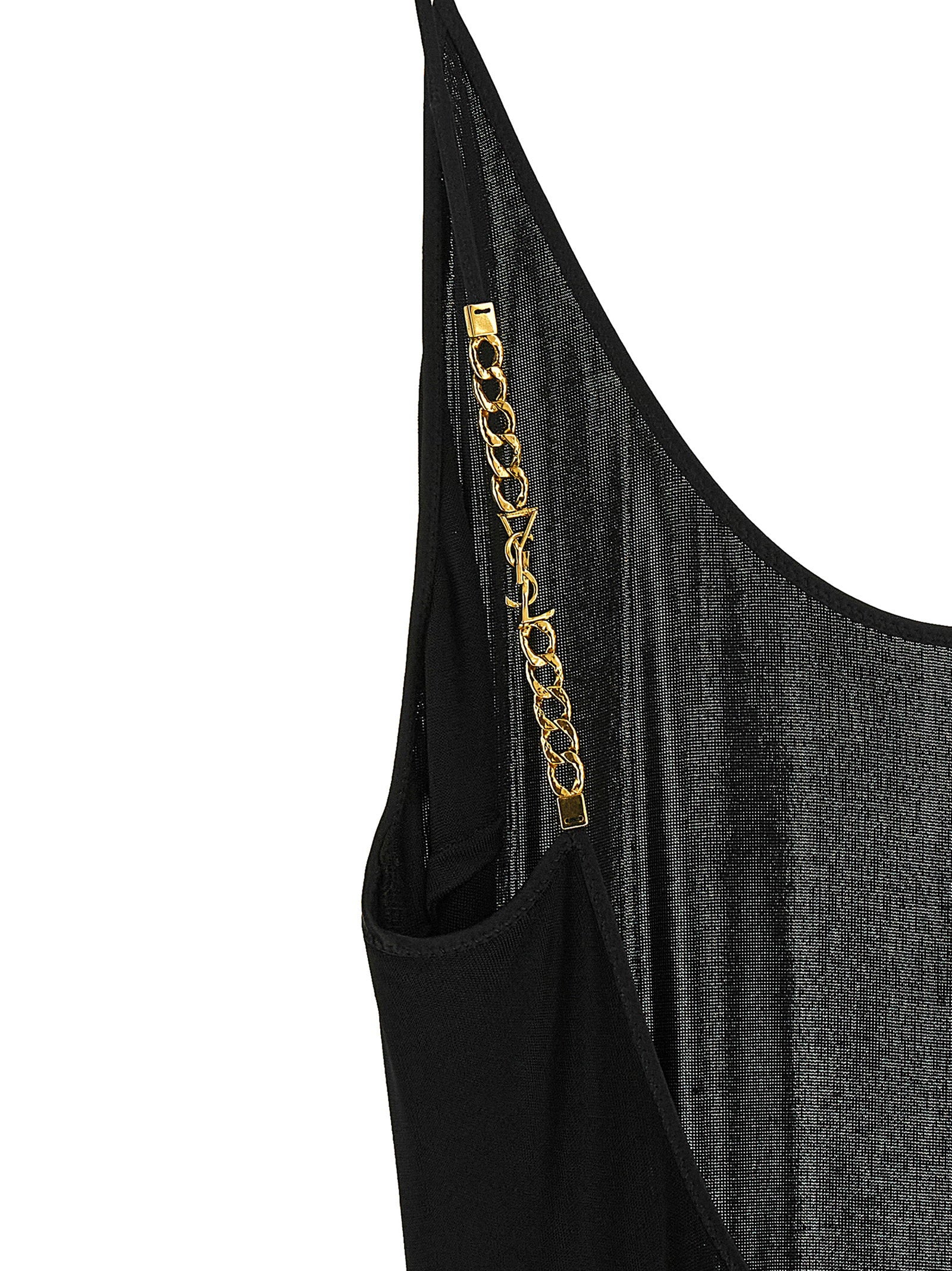 Saint Laurent Cassandre Chain Dress