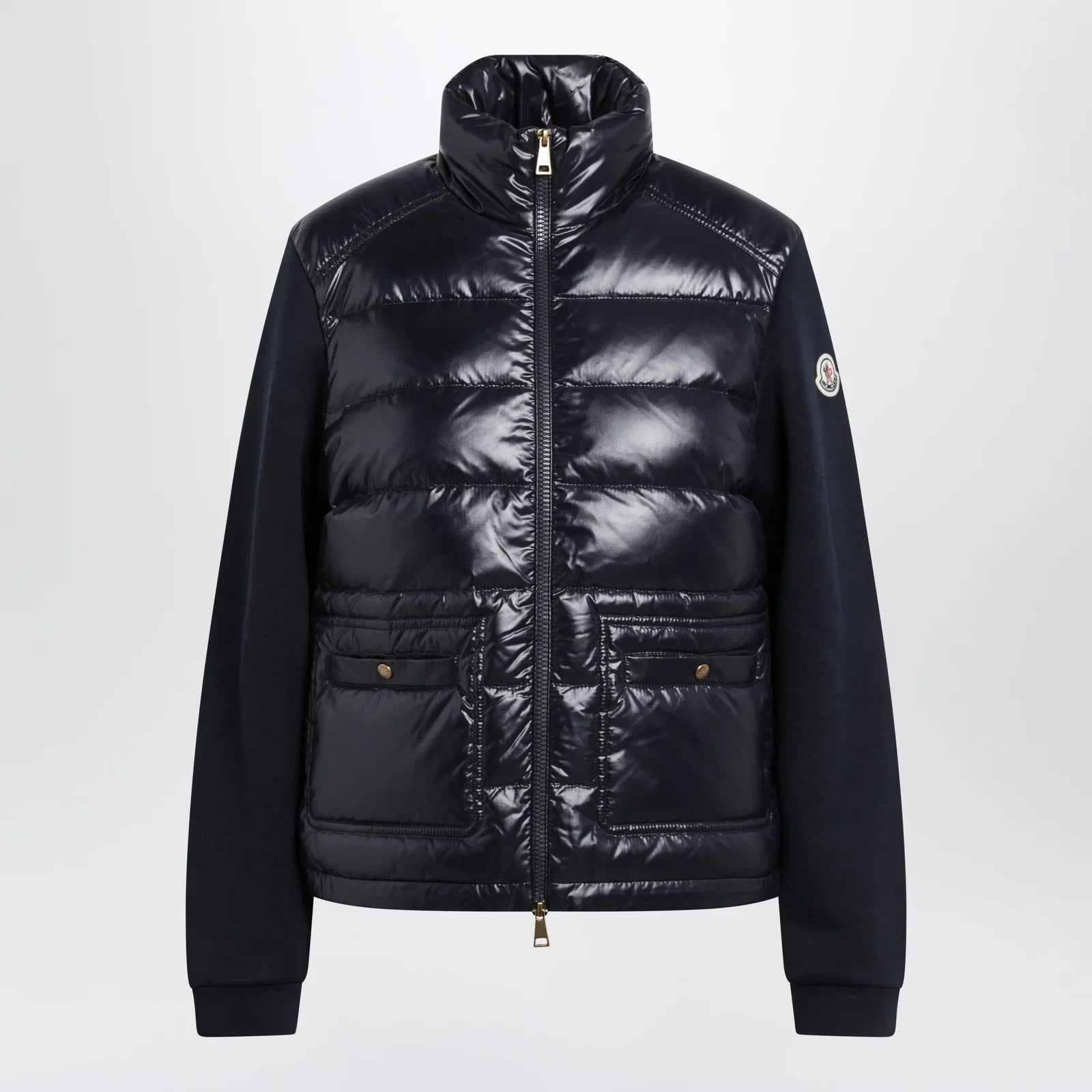 Moncler Navy Padded Zip-Up Sweatshirt