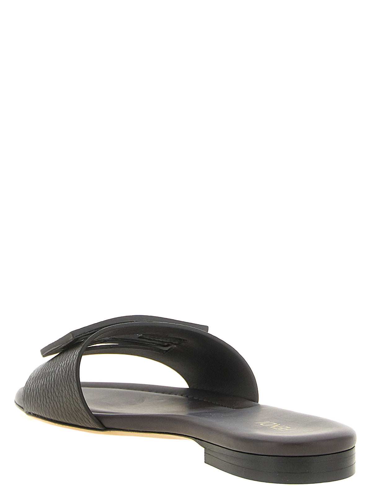 Fendi Brown Tube Slides