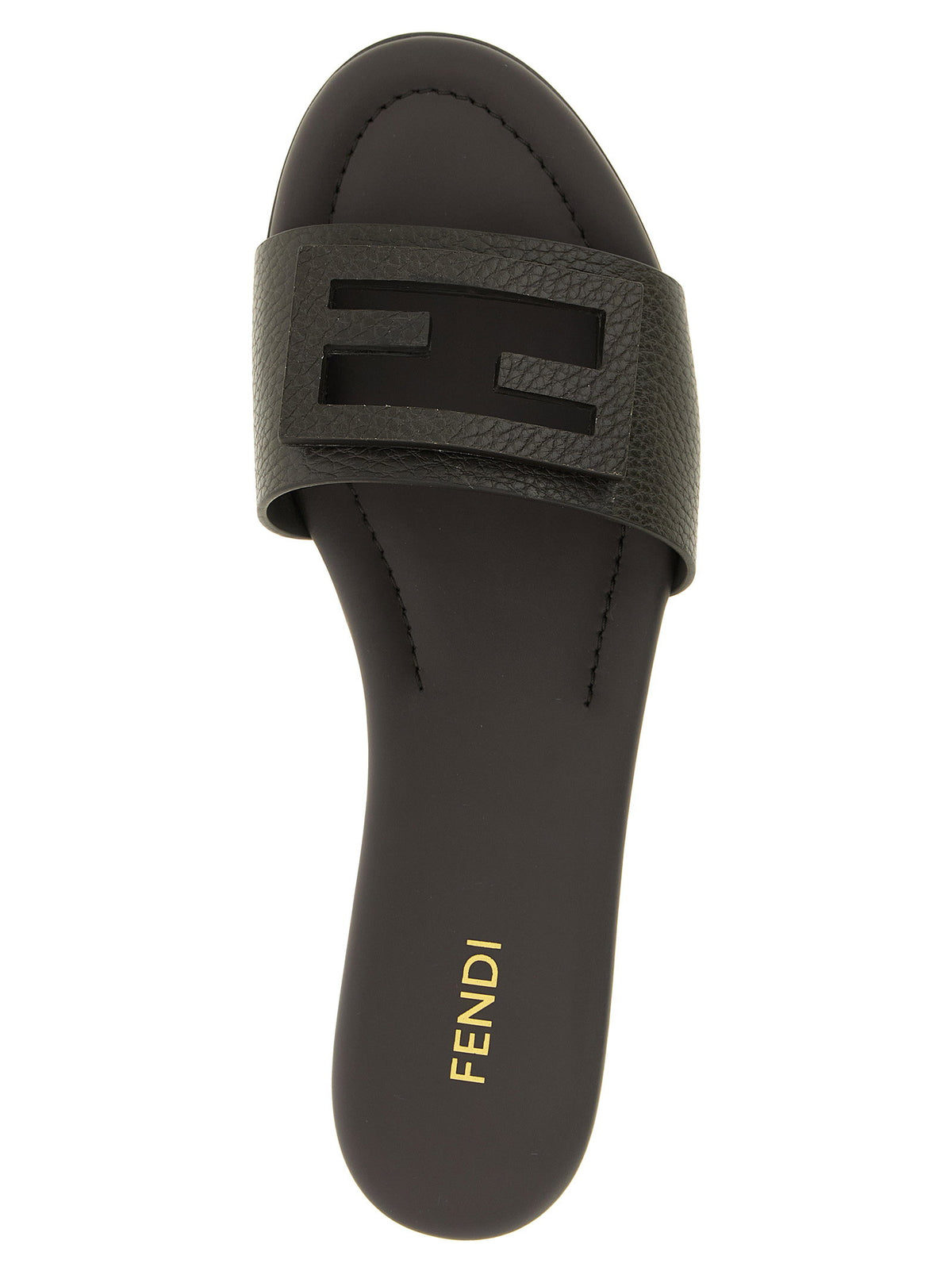 Fendi Brown Tube Slides