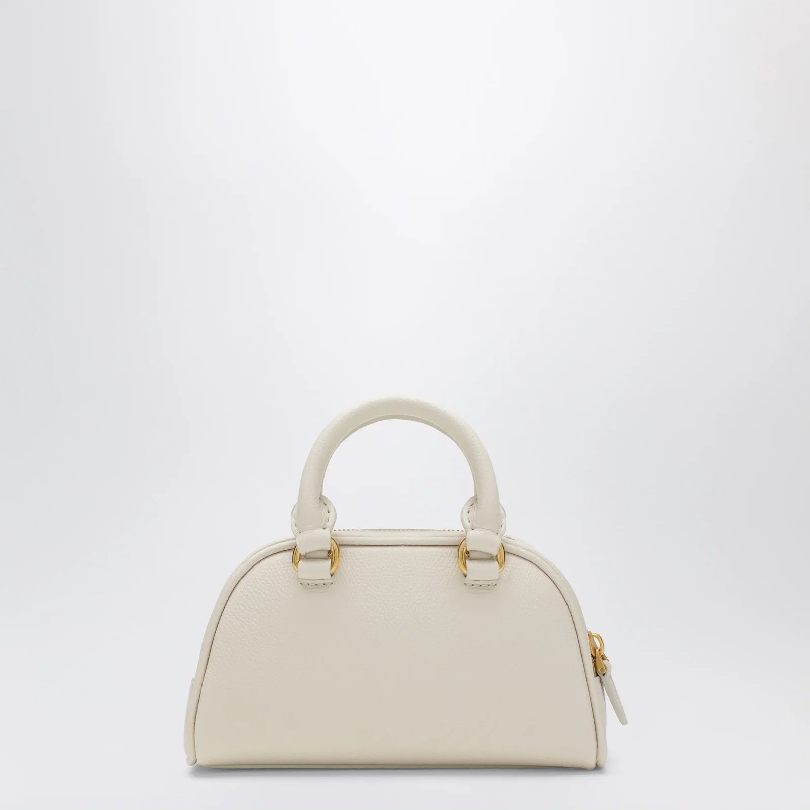 Valentino Garavani Ivory VLogo Signature mini duffle bag in grained calfskin