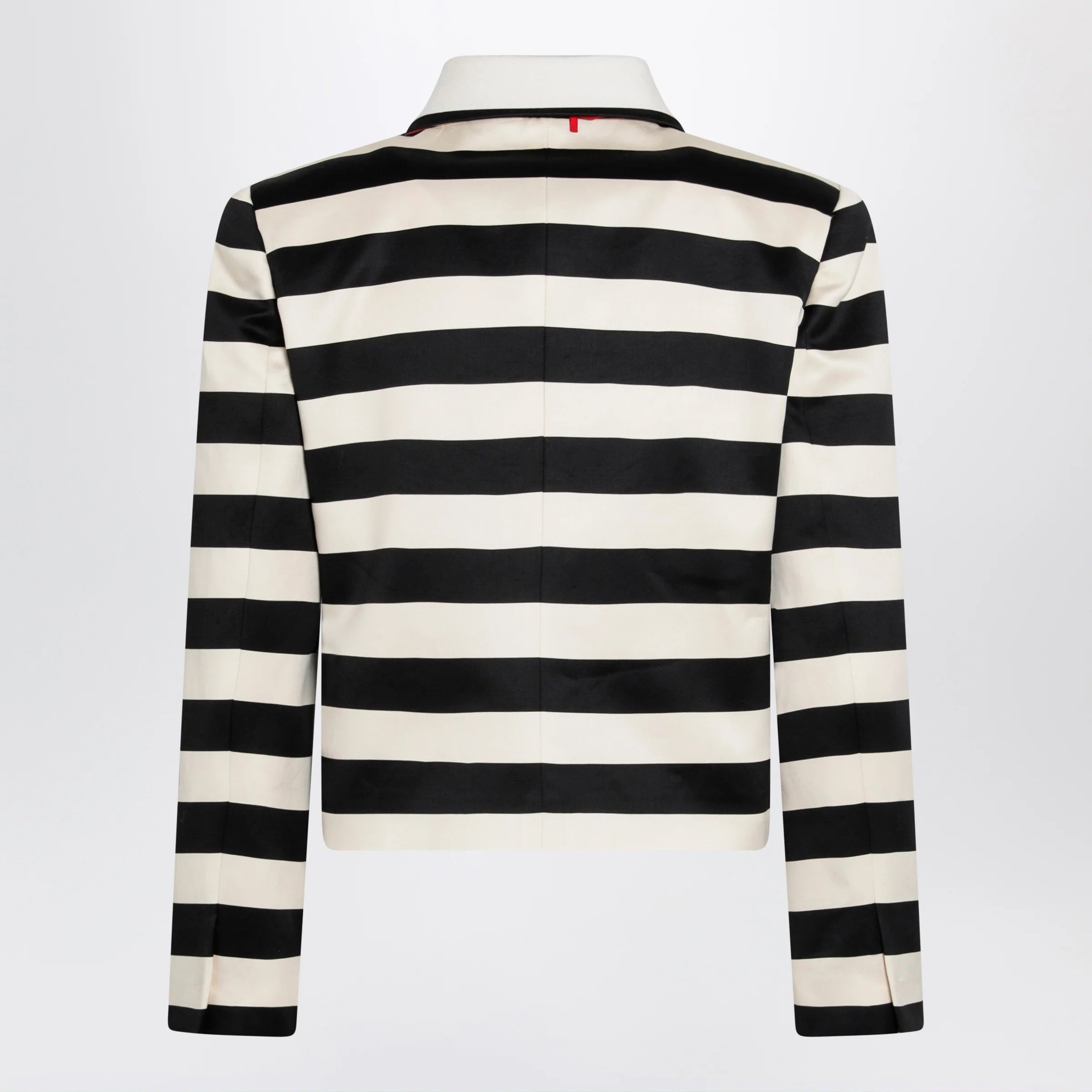 Valentino Vanilla/black striped jacket with maxi bow