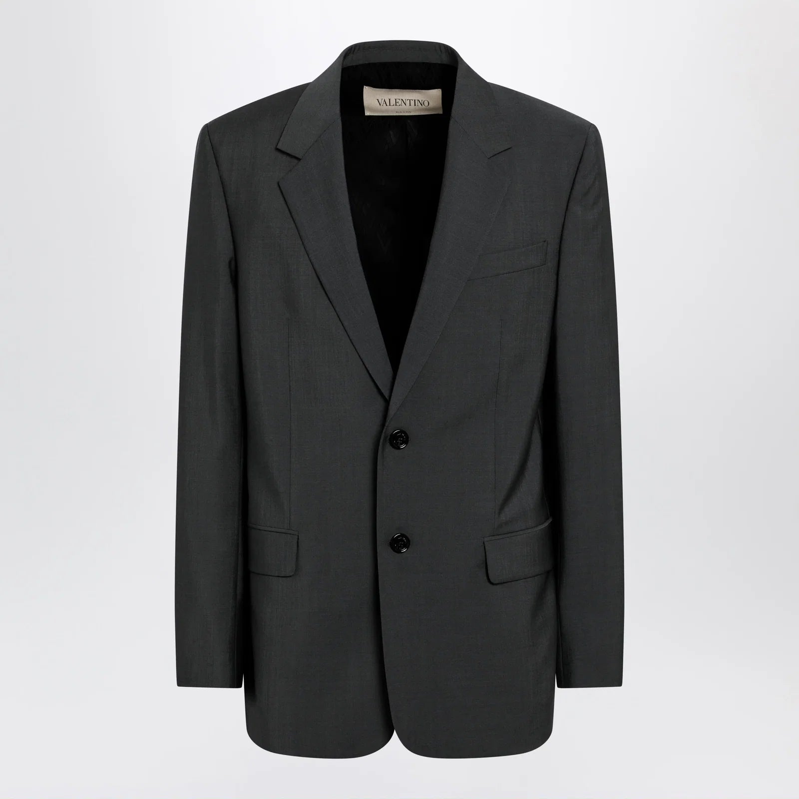 Valentino Single-breasted wool and mohair jacket in black