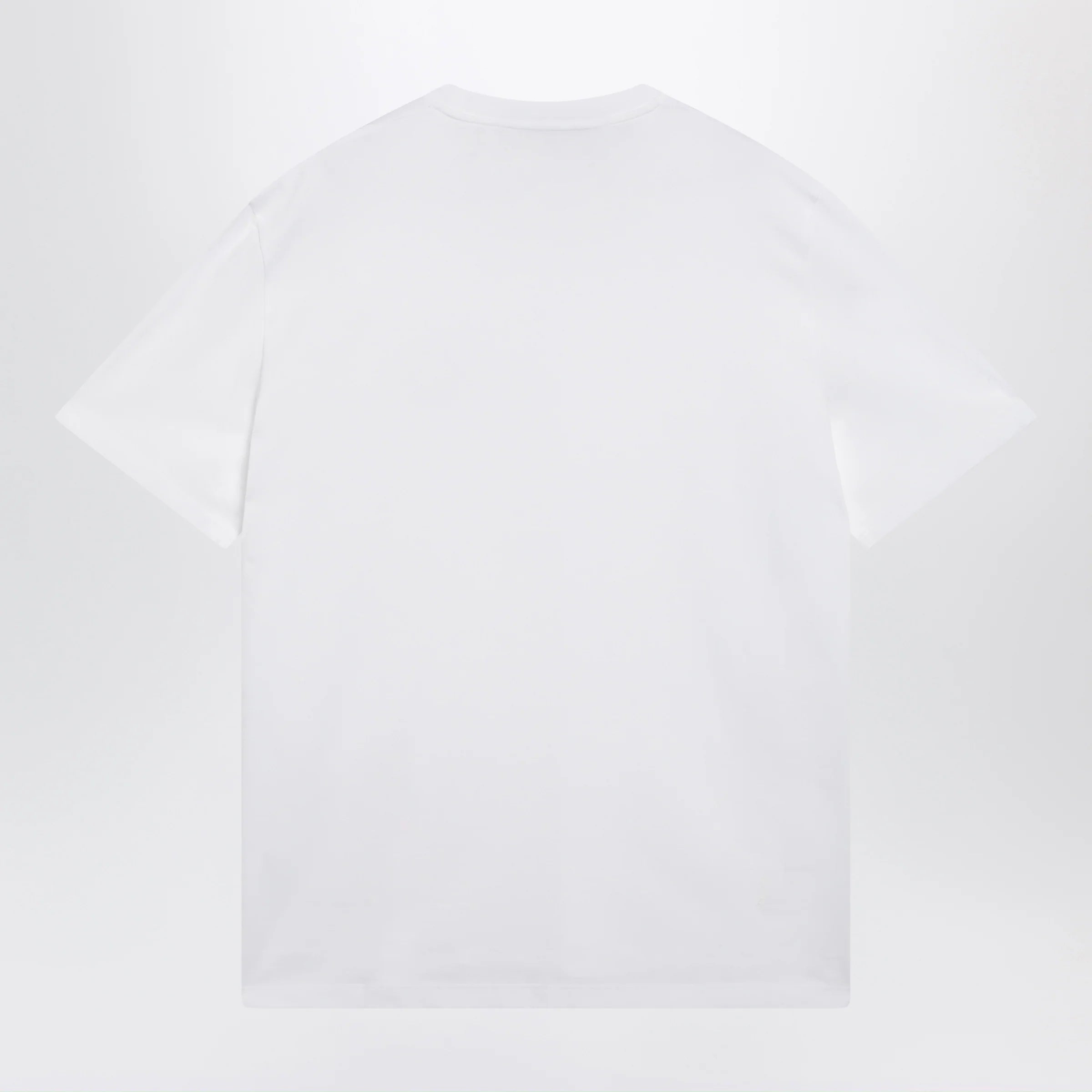 Valentino White cotton T-shirt with VLogo embroidery