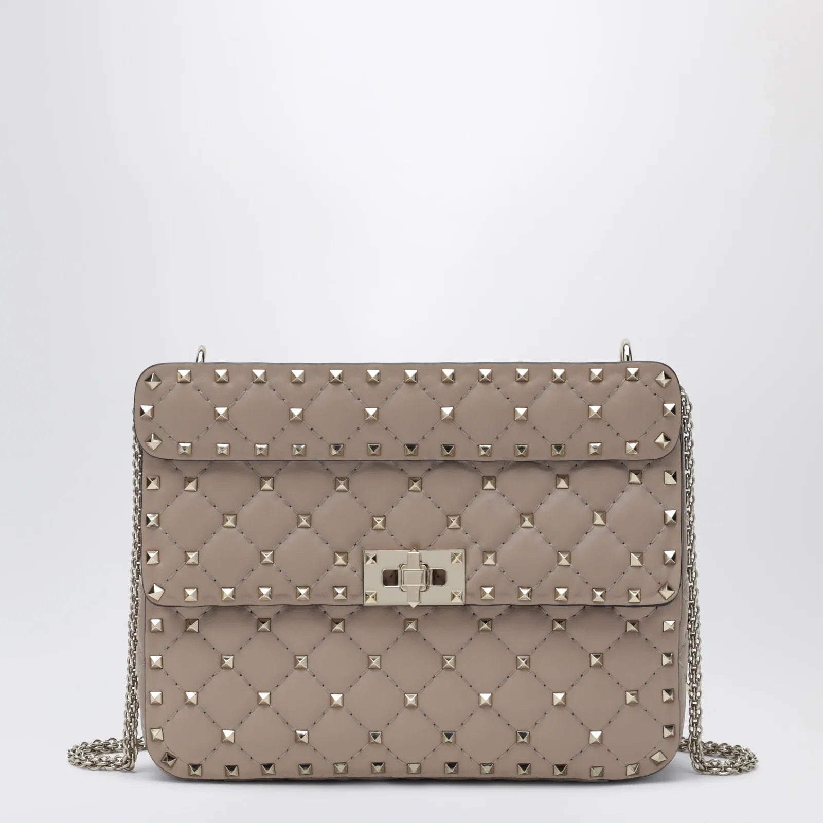 Valentino Garavani Medium Rockstud Spike bag in powder pink nappa leather