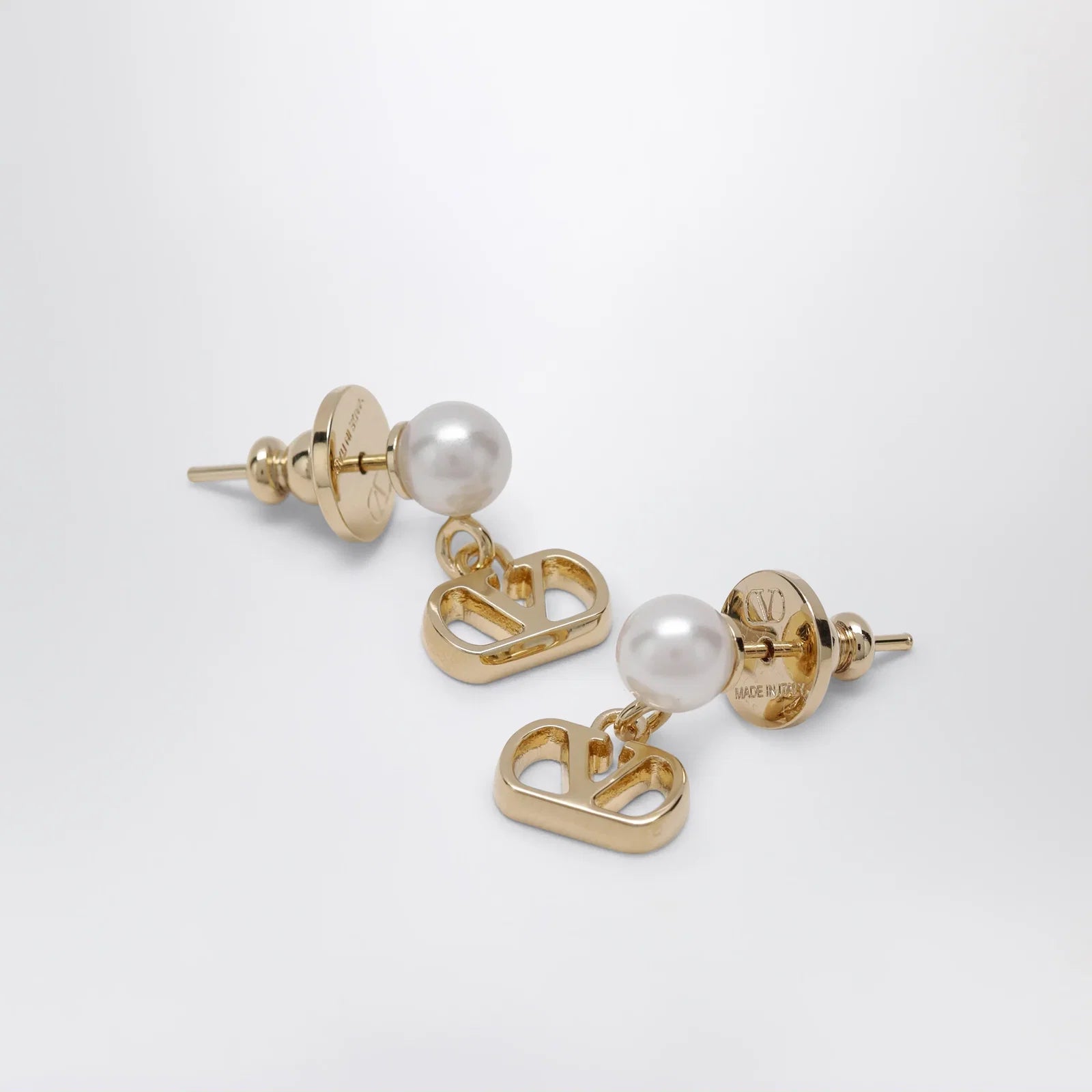 Valentino Garavani Gold-tone VLogo Signature earrings with pearl