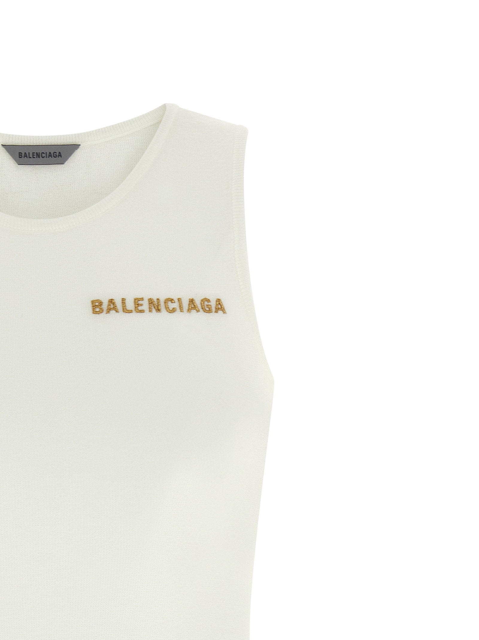 Balenciaga Logo Embroidery Tank Top