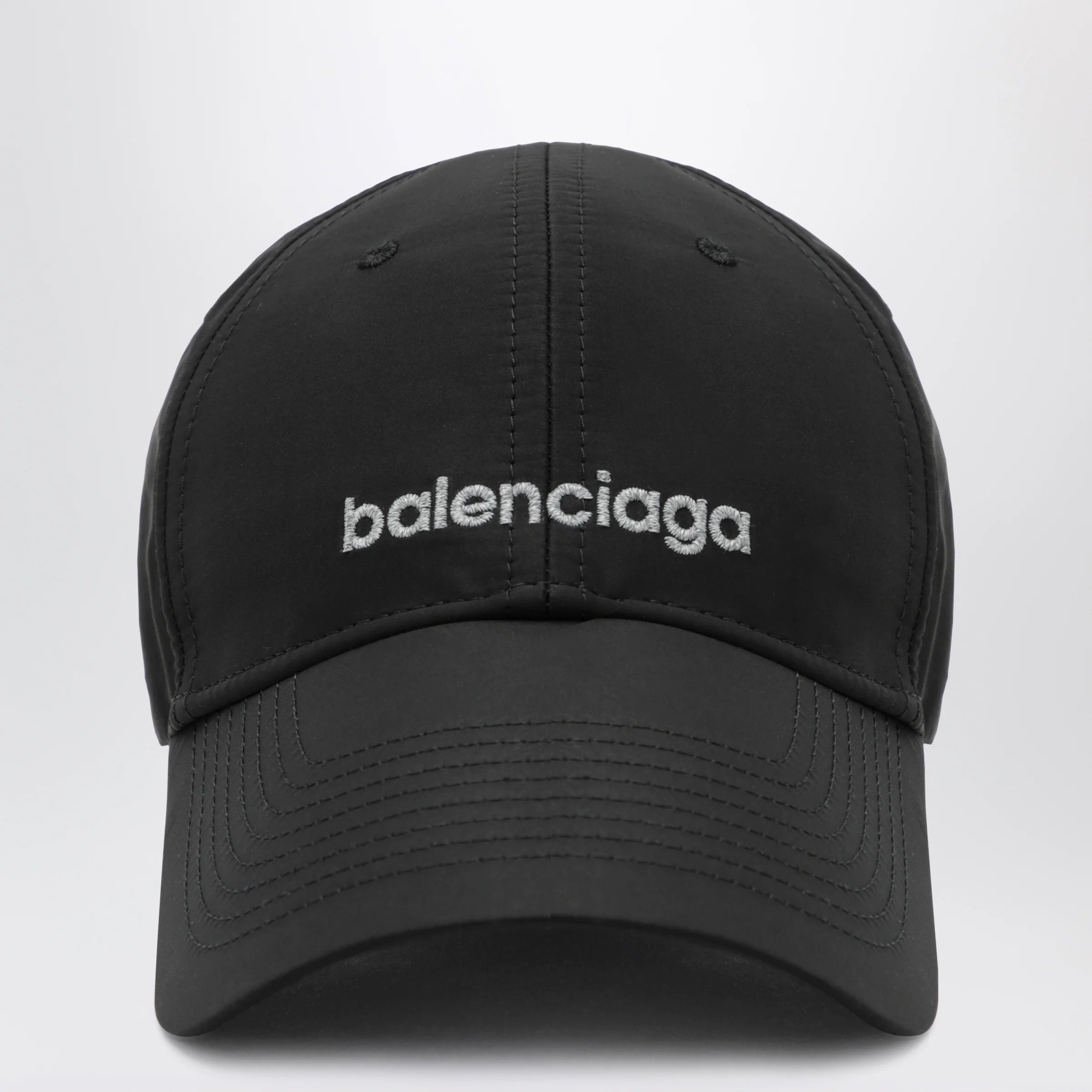 Balenciaga Black techwear cap with reflective detailing